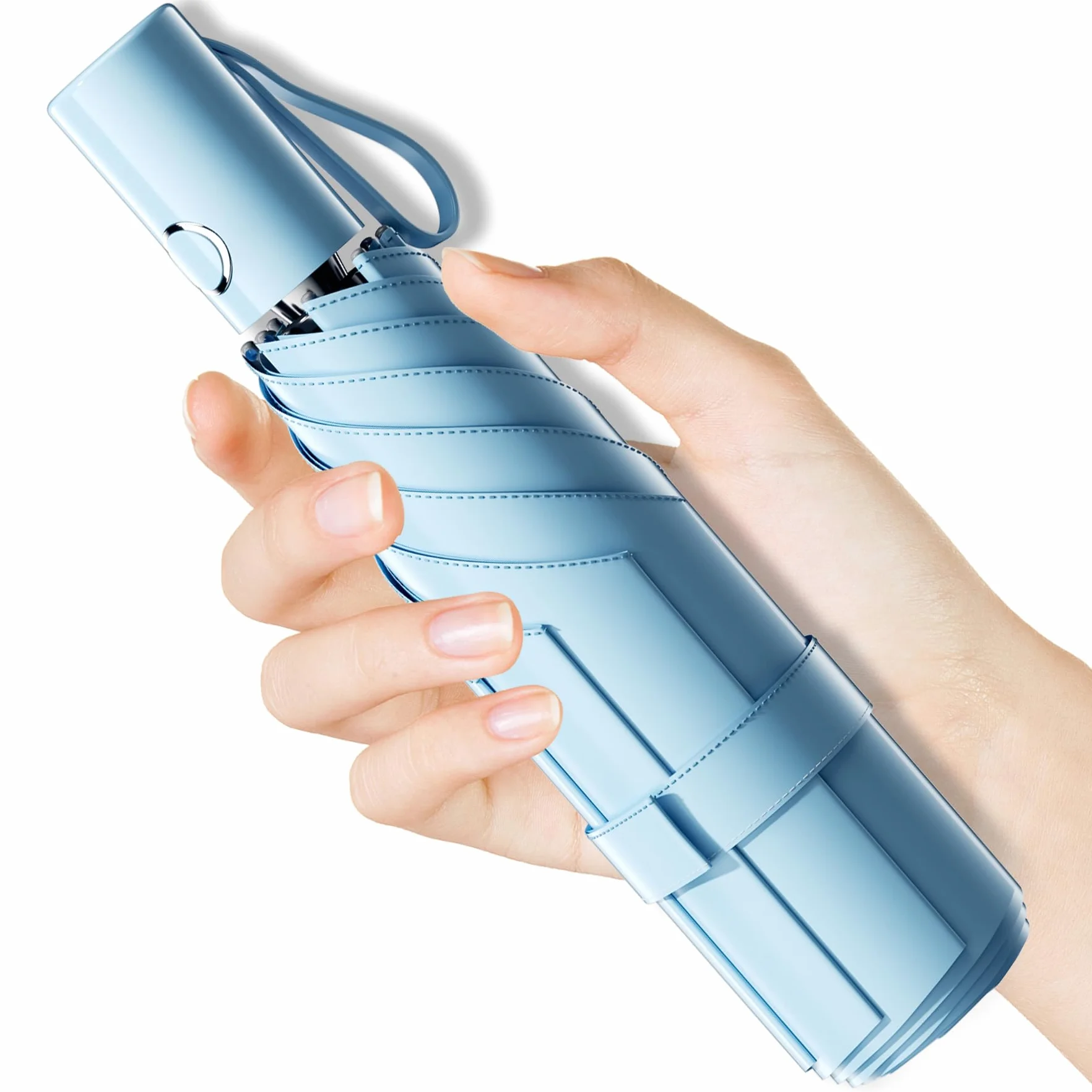 Mini parapluie de voyage pliable coupe-vent automatique Protection UV petit compact léger