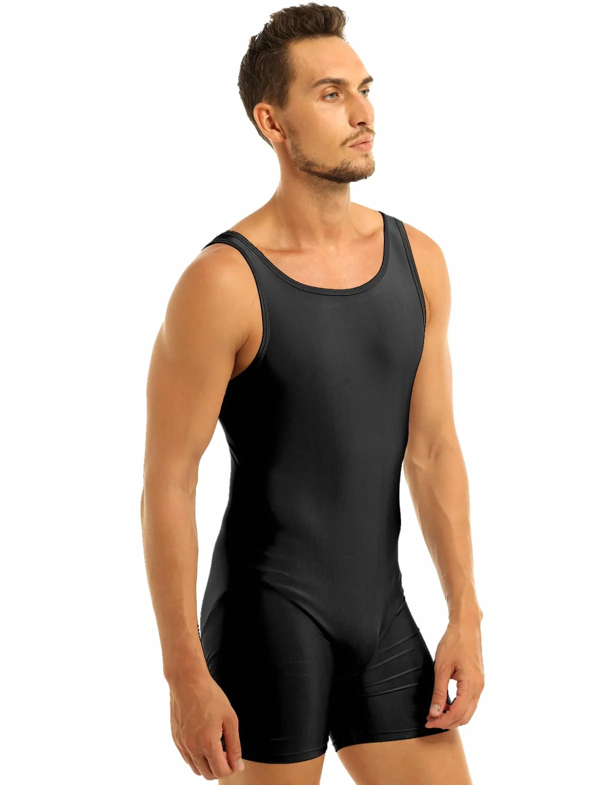 Hansber Wrestling Singlet Slim Fit Activewear Noir L