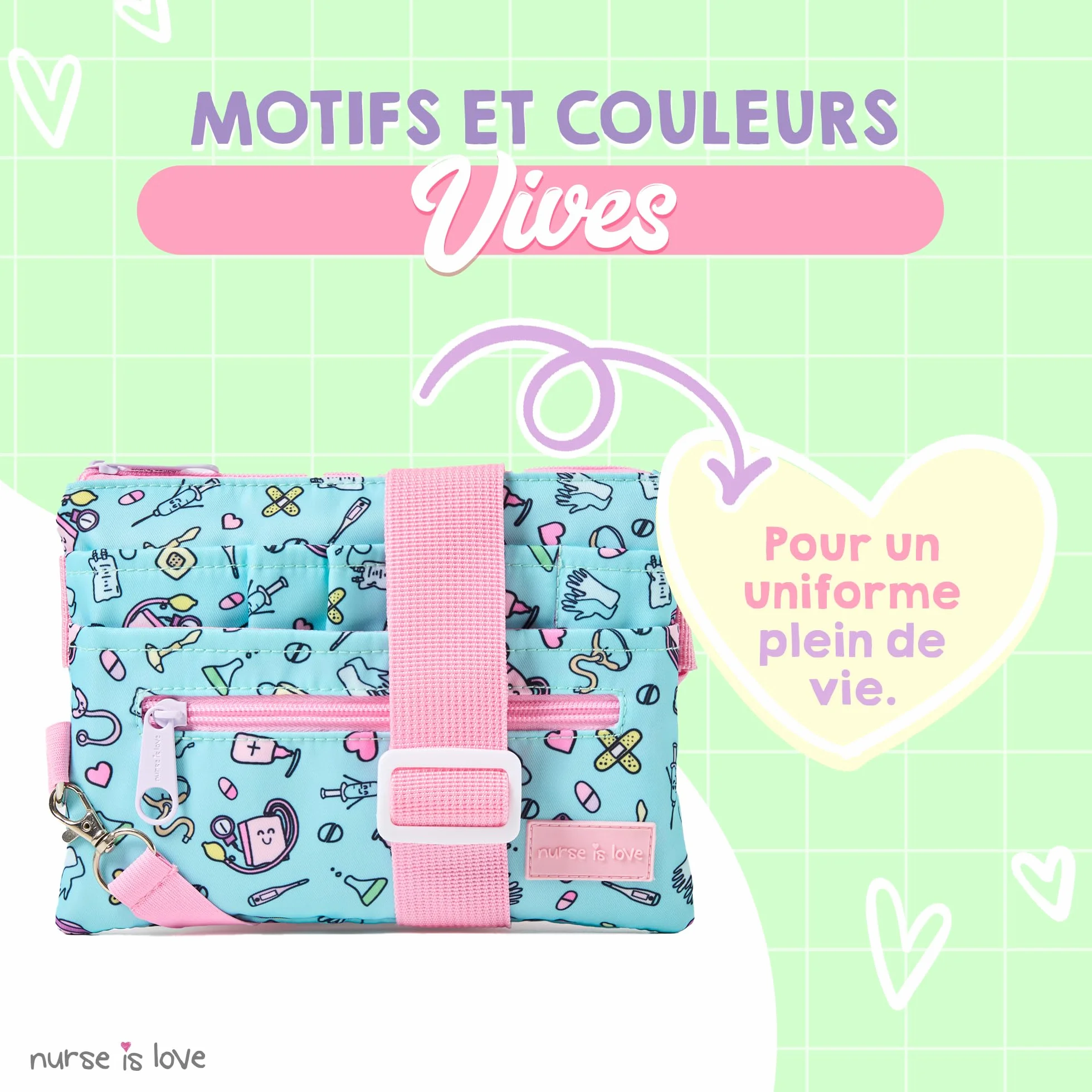 Pochette Ceinture Infirmiere Sac Banane Femme - Porte-Outil Ciseaux Pansement Accessoires
