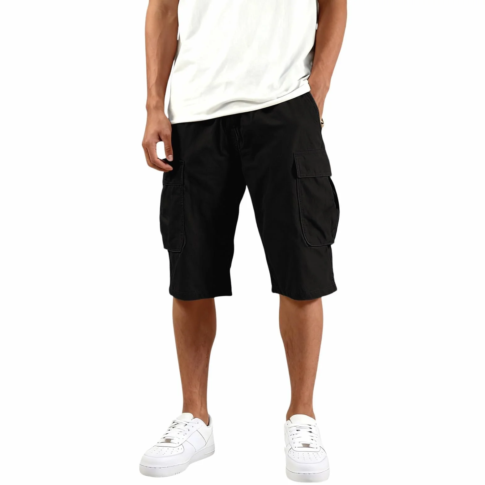 Bermudas Cargo Homme Pantacourt Sport Elastique Militaire Poche Travail Randonnée