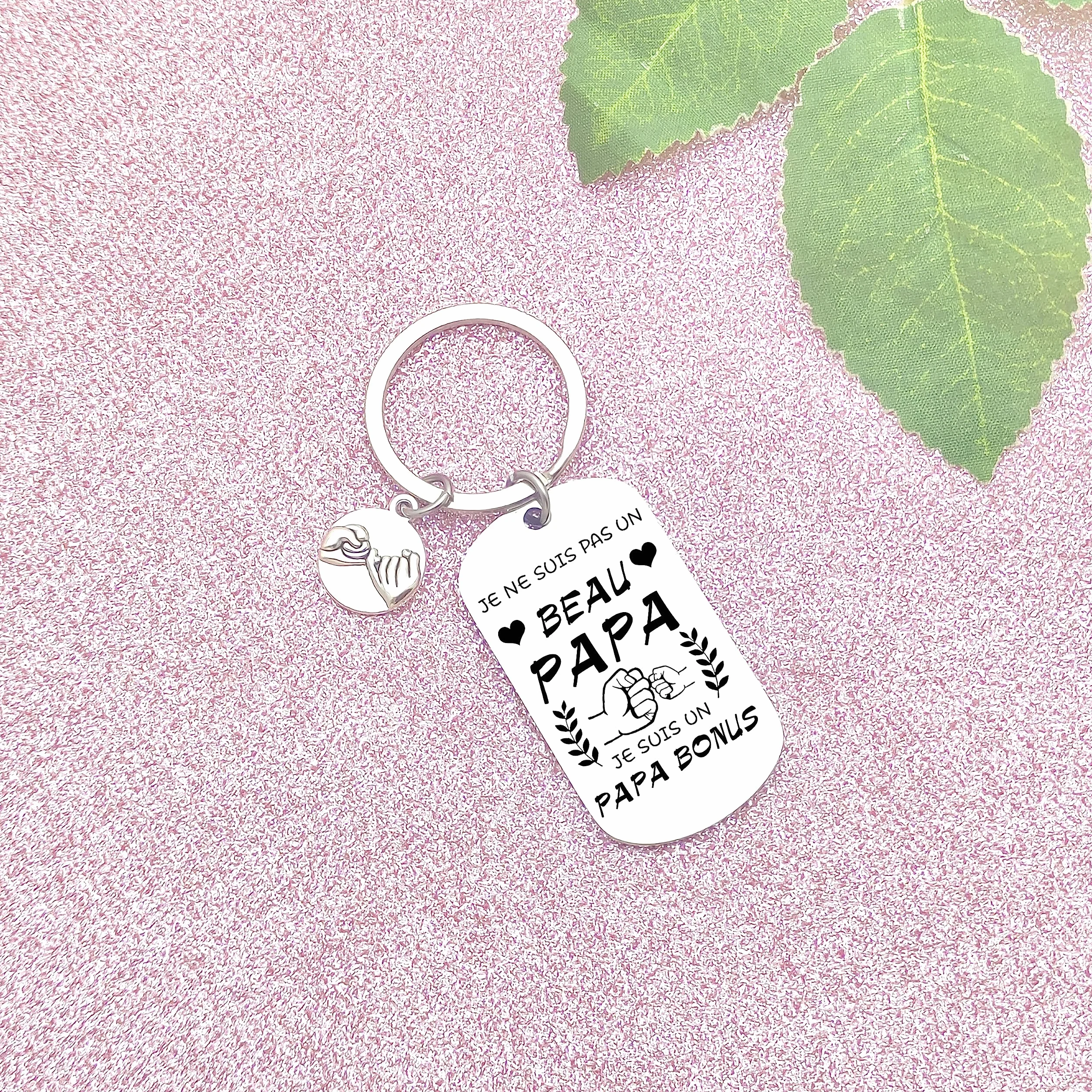 Porte-clés Papa Cadeau Anniversaire Naissance personnalisé Argenté
