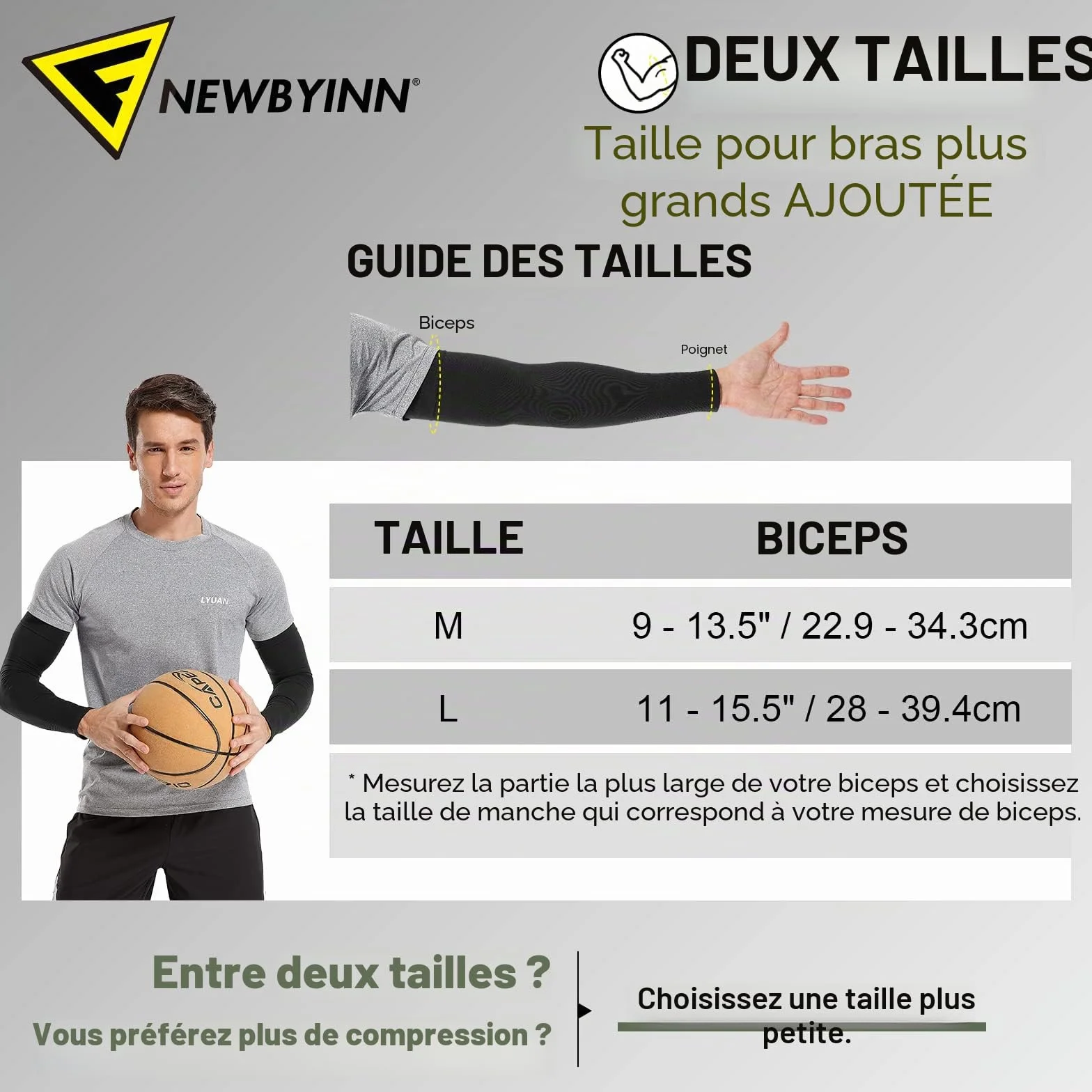 Manchettes de Bras Anti-UV Compression Sport pour Hommes et Femmes