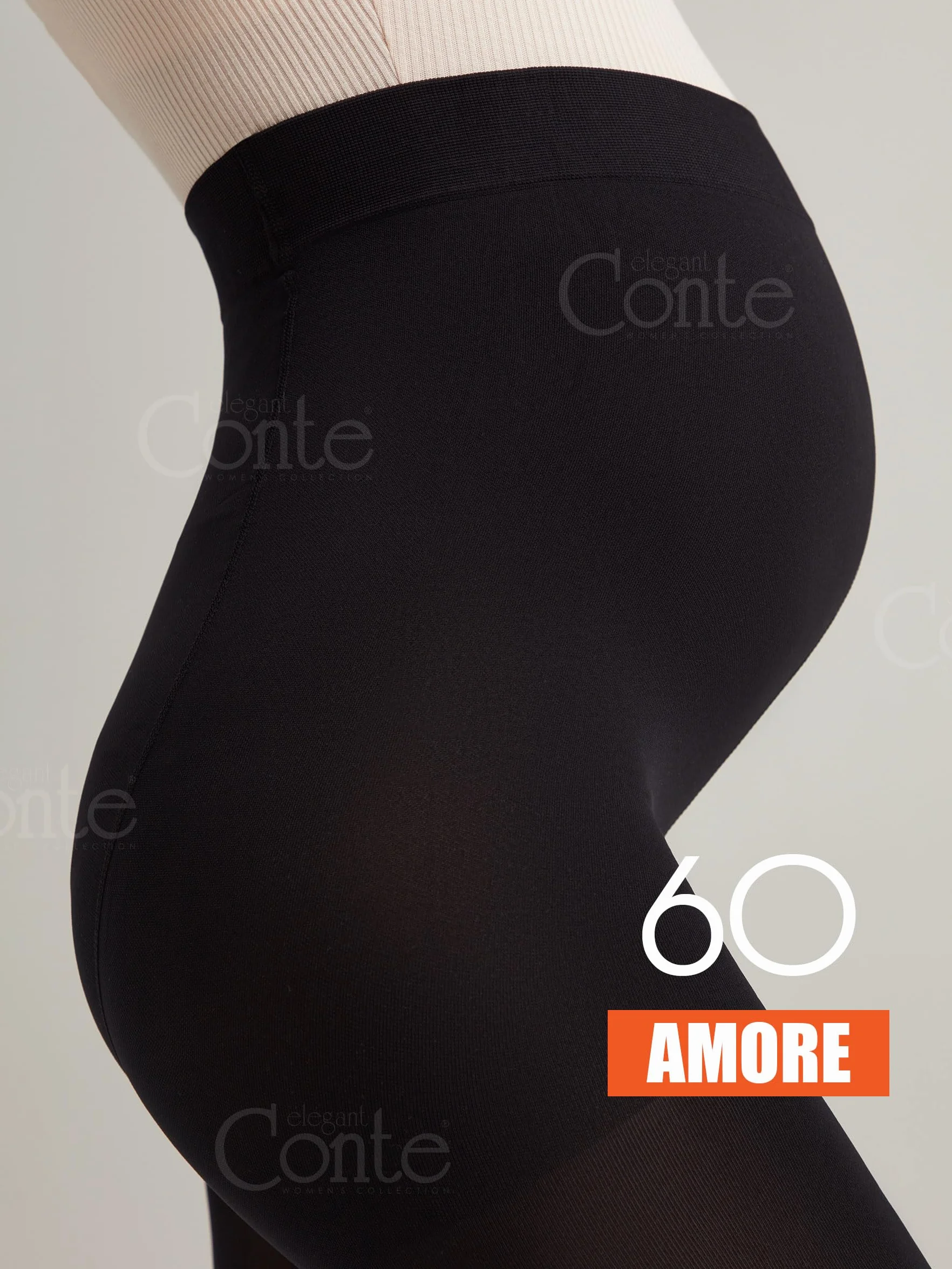 Conte Amore Collant Maternité Noir 60 DEN Taille - Collants Femmes Enceintes