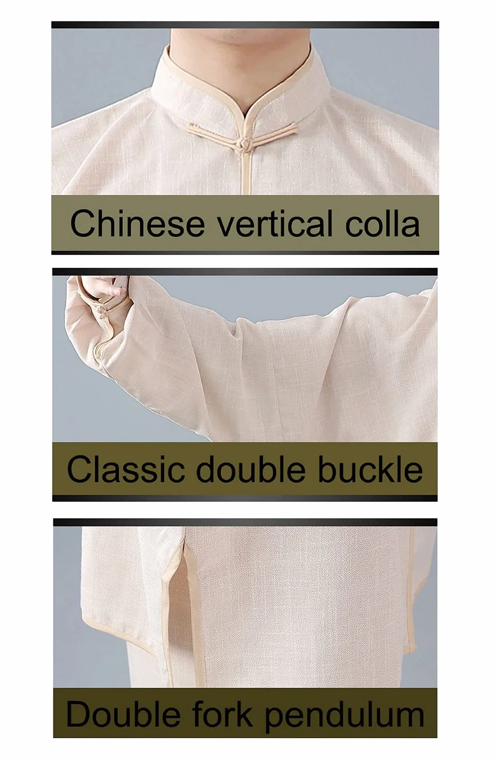 Coton et Lin Tai Chi Vêtements Uniforme Kung Fu pour Arts Martiaux