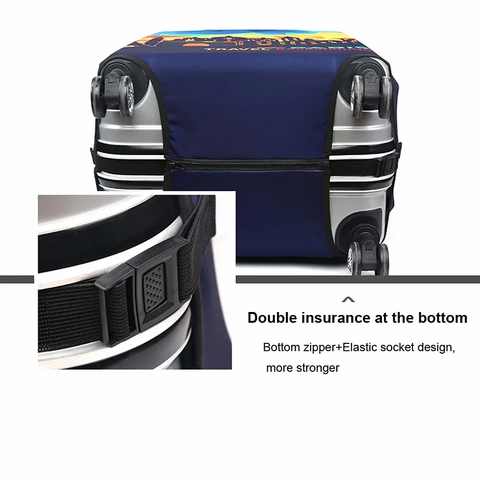Étiquette Bagage Élastique Housse de Valise Protecteur pour 18-32 Pouce Map M