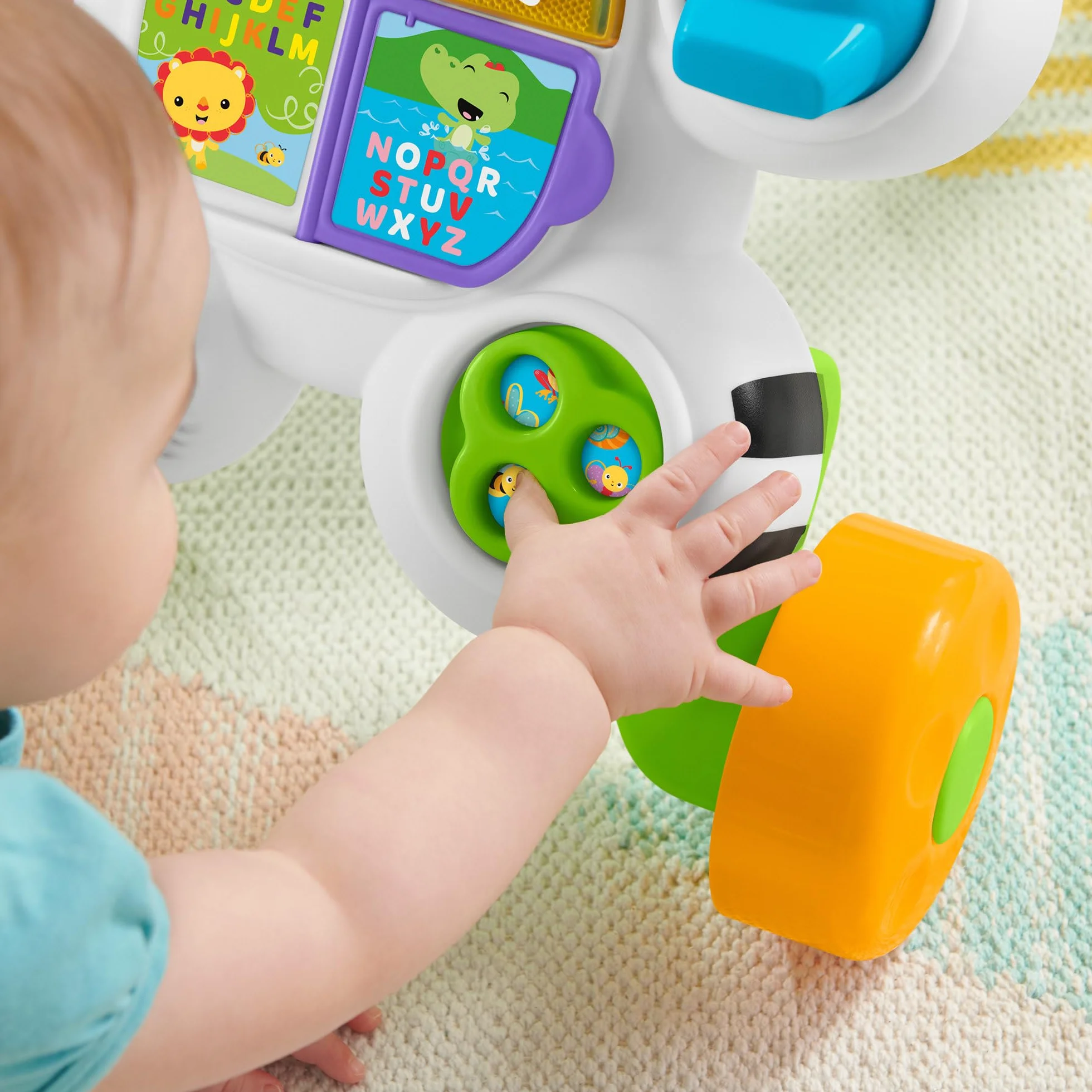 Fisher-Price Trotteur Musical Mon Trotteur Zèbre Parlant Version française DLD96