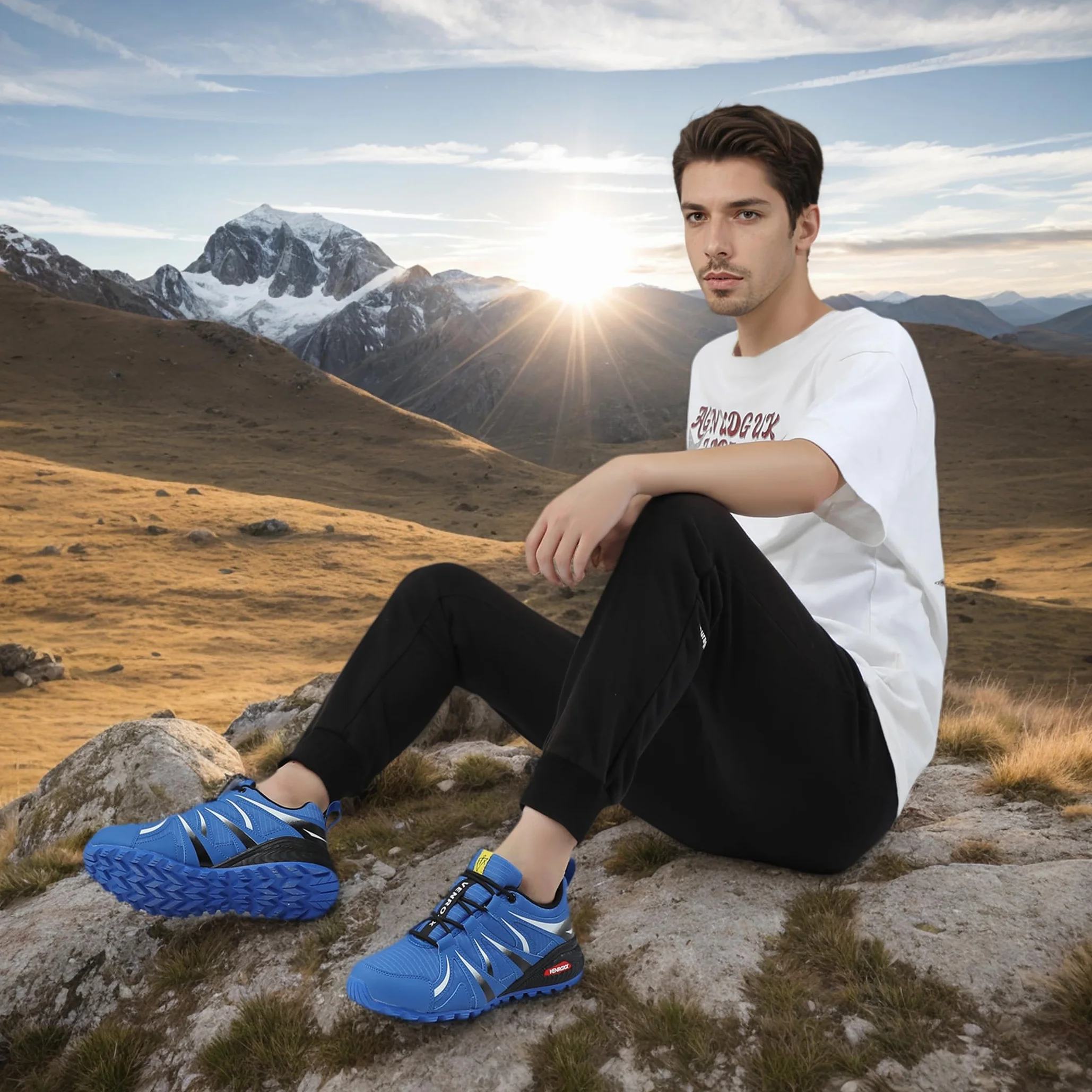 Chaussures Trail Homme Respirantes Antidérapantes Randonnée Légères Trekking Outdoor