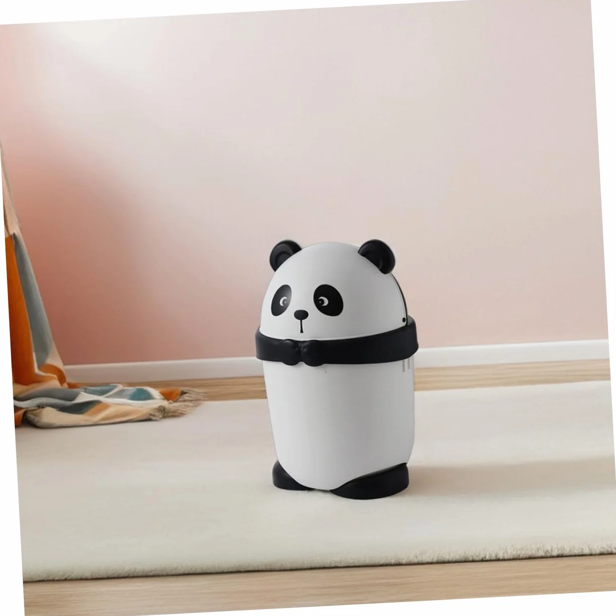 INOOMP Poubelle Mignonne Panda avec Couvercle Rabattable en Pp Cuisine et Salon