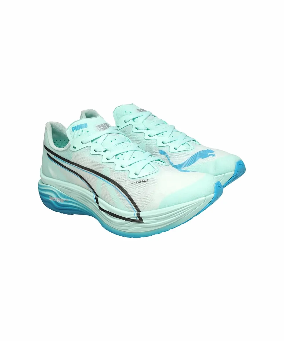 Puma Deviate Nitro Elite 3 Chaussure De Compétition Chaussures De Running Mint Melt-Speed Blue