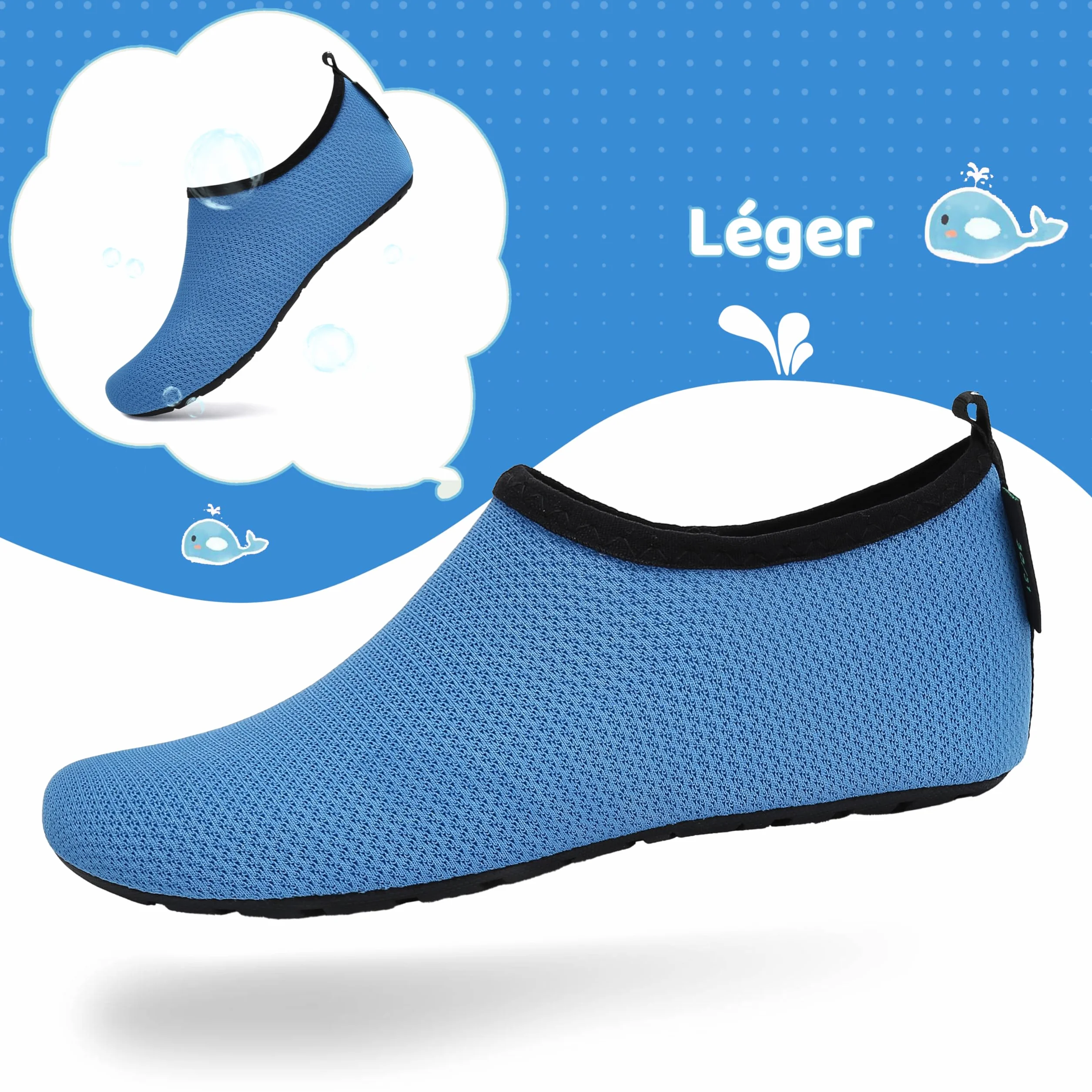 SAGUARO Chaussures d'eau Enfant Pieds Nus Sport Aquatique Barefoot Garçon Fille Taille 20-37 EU