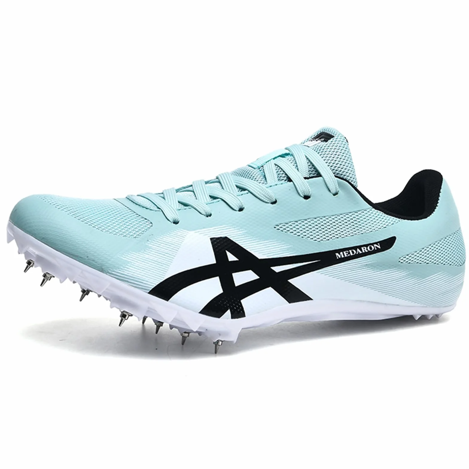 Chaussures de Course À Pointes pour Hommes avec 8 Crampons pour Saut en Hauteur Sprint Saut en Longueur