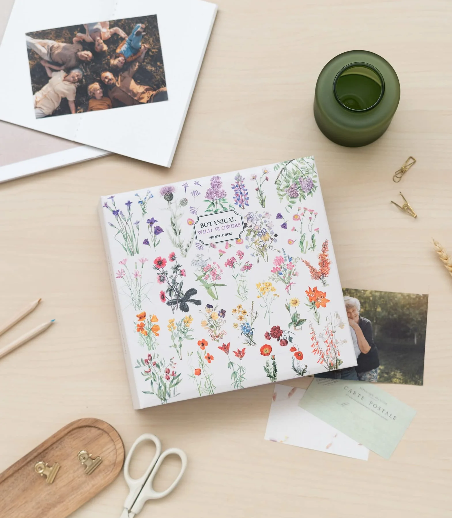 Grupo Erik Album Photo 10x15 cm Botanical Wild Flowers 200 Pochettes Couverture Rigide Blanc