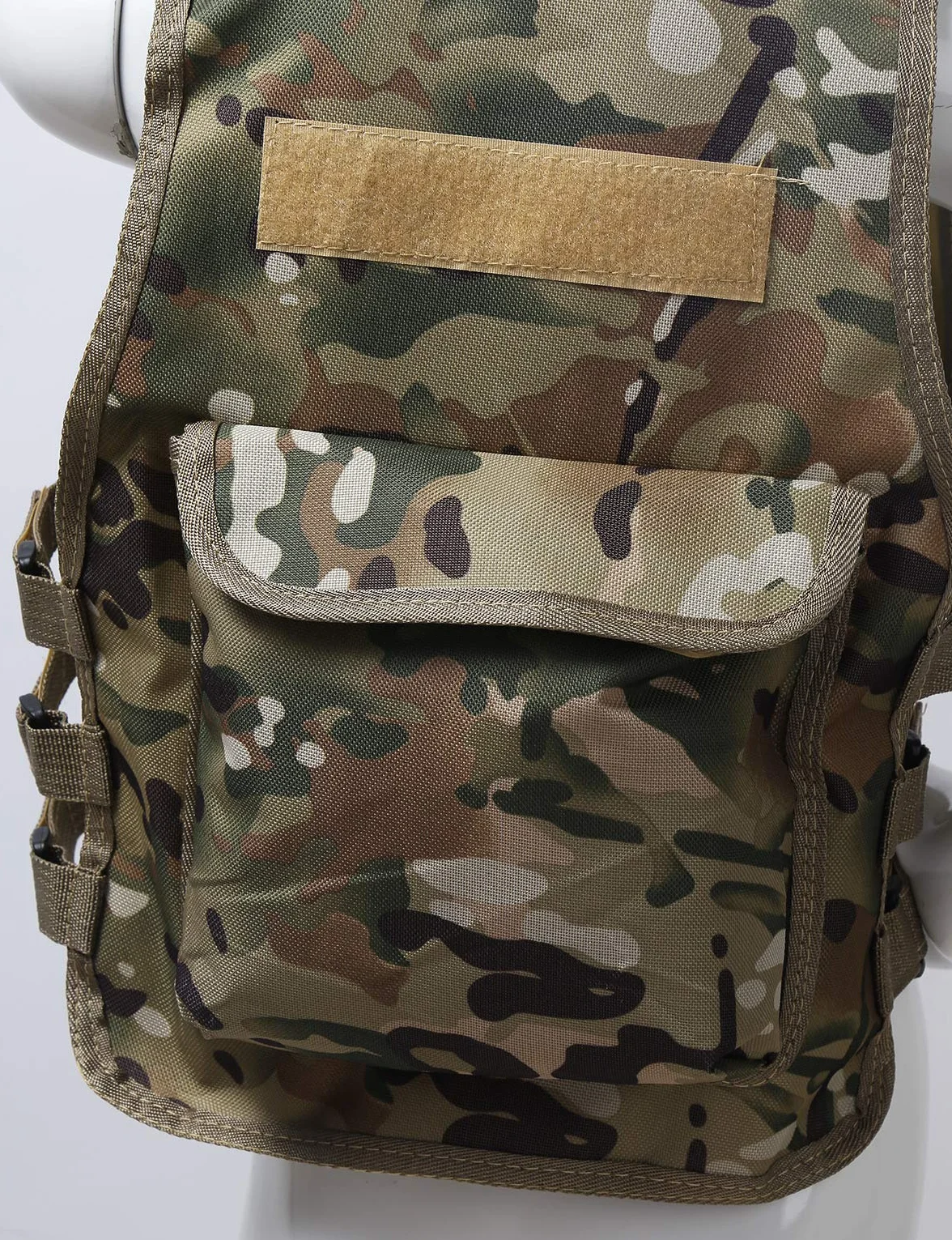 Oyolan Gilet de Pêche pour Enfant Garçon Fille Photographe Multipoches Camouflage Veste sans Manches Réglable Chasse Camping