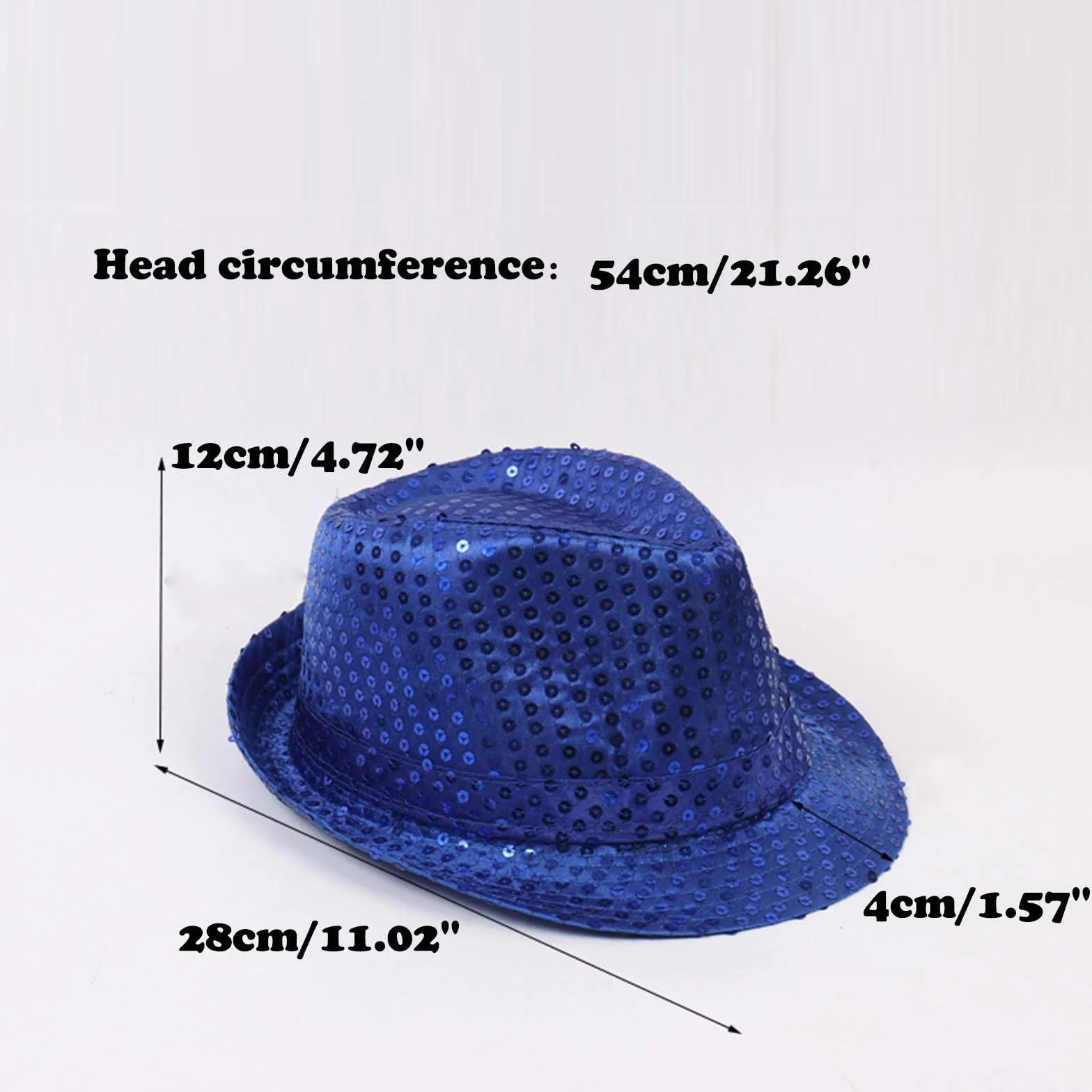 Chapeau de Performance Universel pour Enfants, Tendance, Chapeau Jazz à Paillettes Couleur Unie