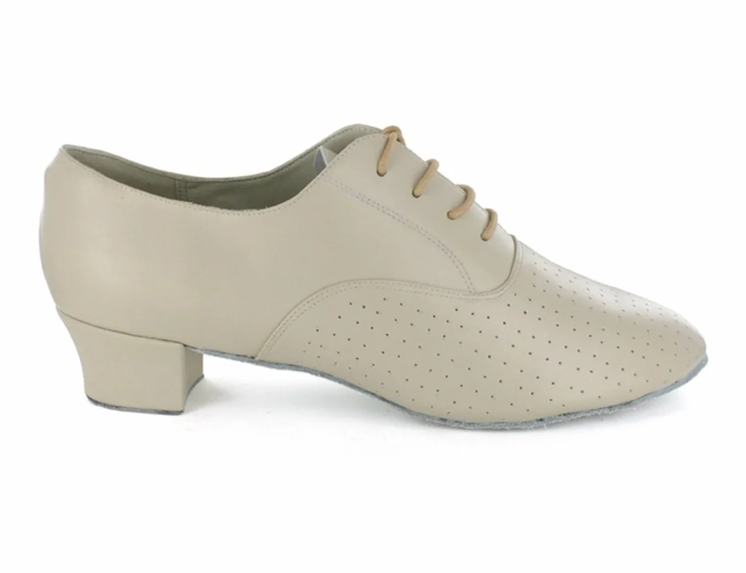 Chaussures de danse latine homme cuir bout fermé lacets classiques
