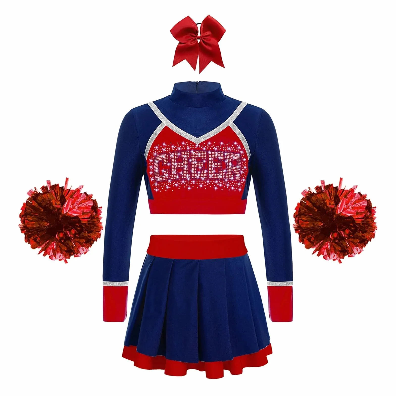 Deguisement Pompom Girl Costumes de pom-pom girl pour enfants uniformes d'école tenues de danse