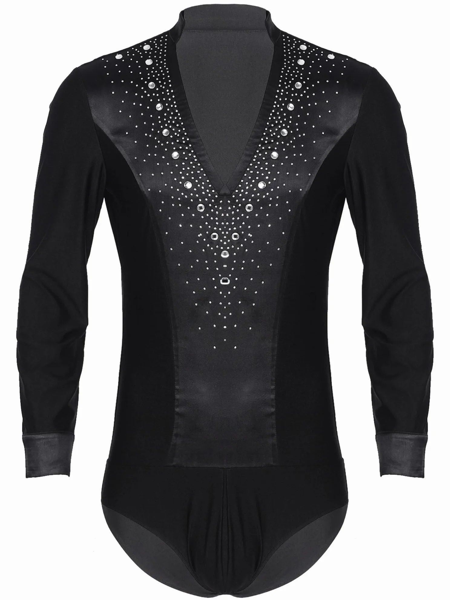 JEATHA Justaucorps De Danse Manches Longues Combinaison De Ballet Latin Moderne Body Chemise De Soirée