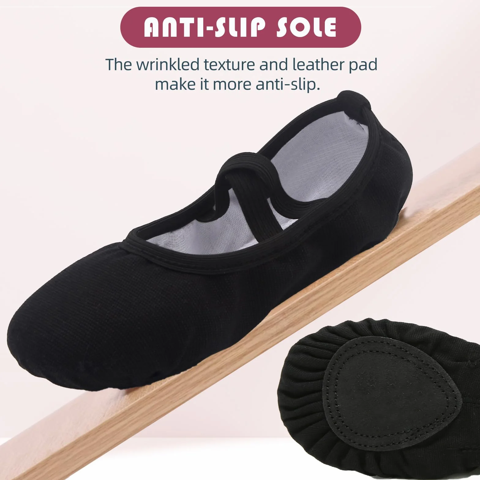 Chausson Danse Classique Fille Toile Demi Pointe Ballet Femme Pantoufle Gymnastique Yoga Chaussure Enfants Adultes