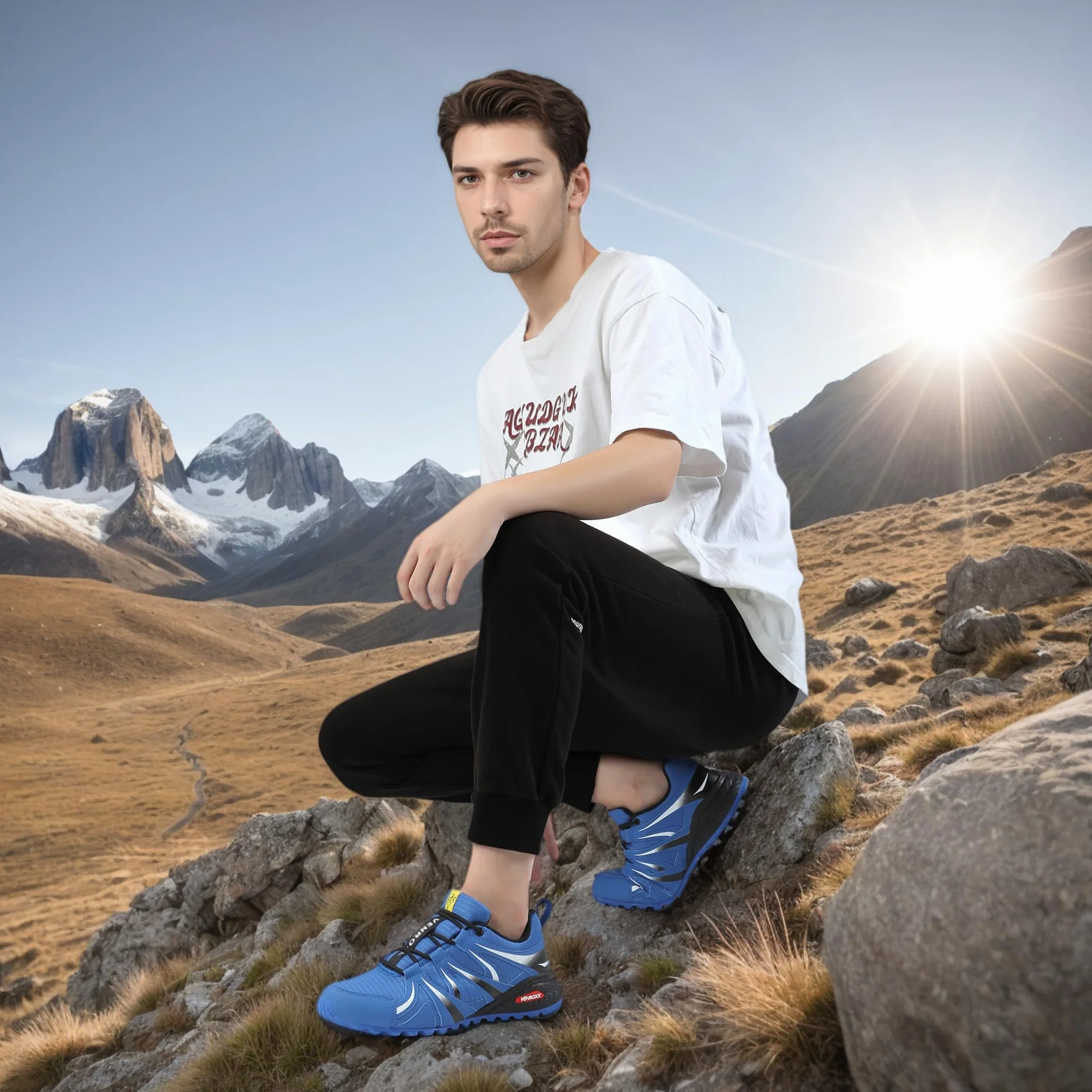 Chaussures Trail Homme Respirantes Antidérapantes Randonnée Légères Trekking Outdoor