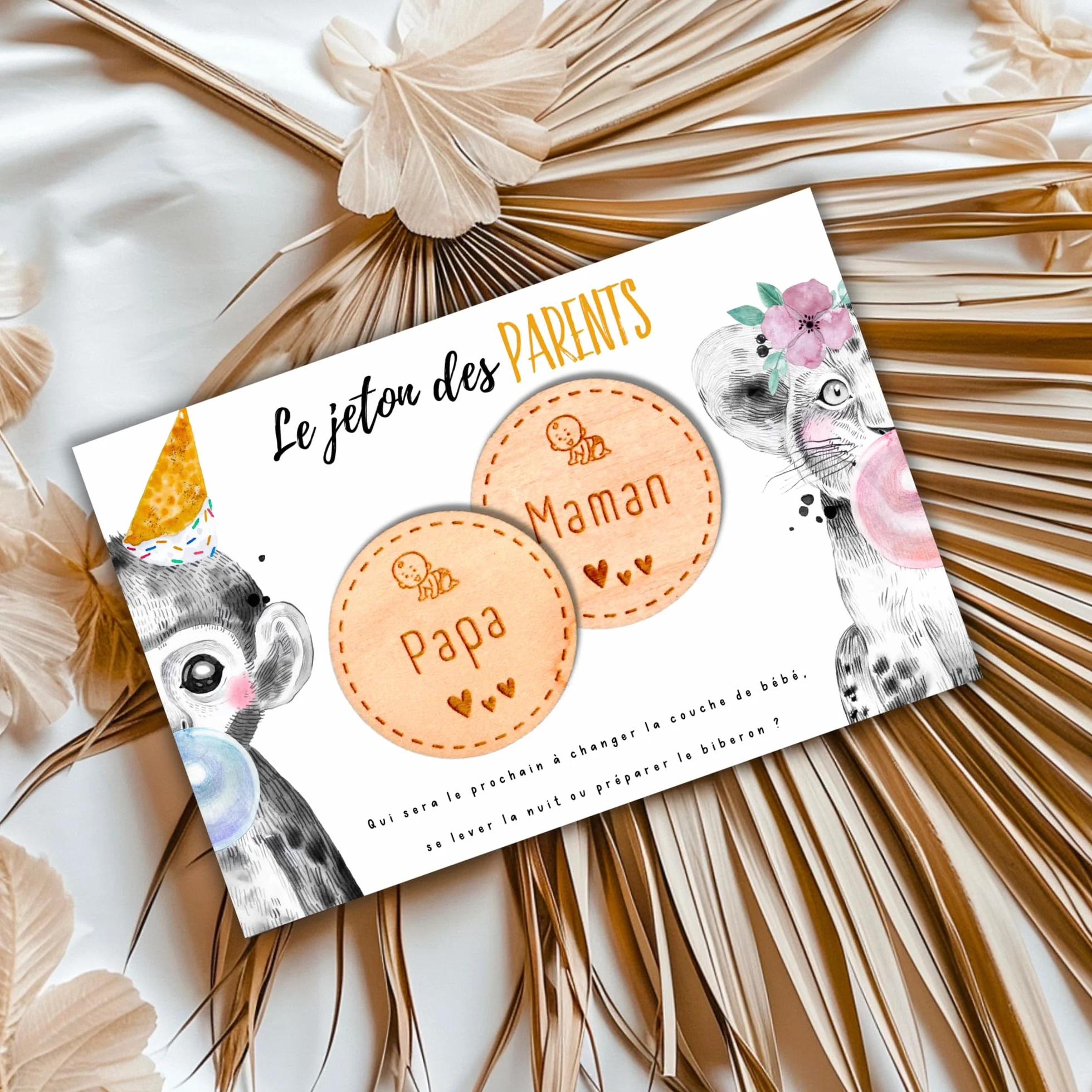 Jeton de Décision pour Parents - Cadeau Naissance, Baby Shower, Baptême