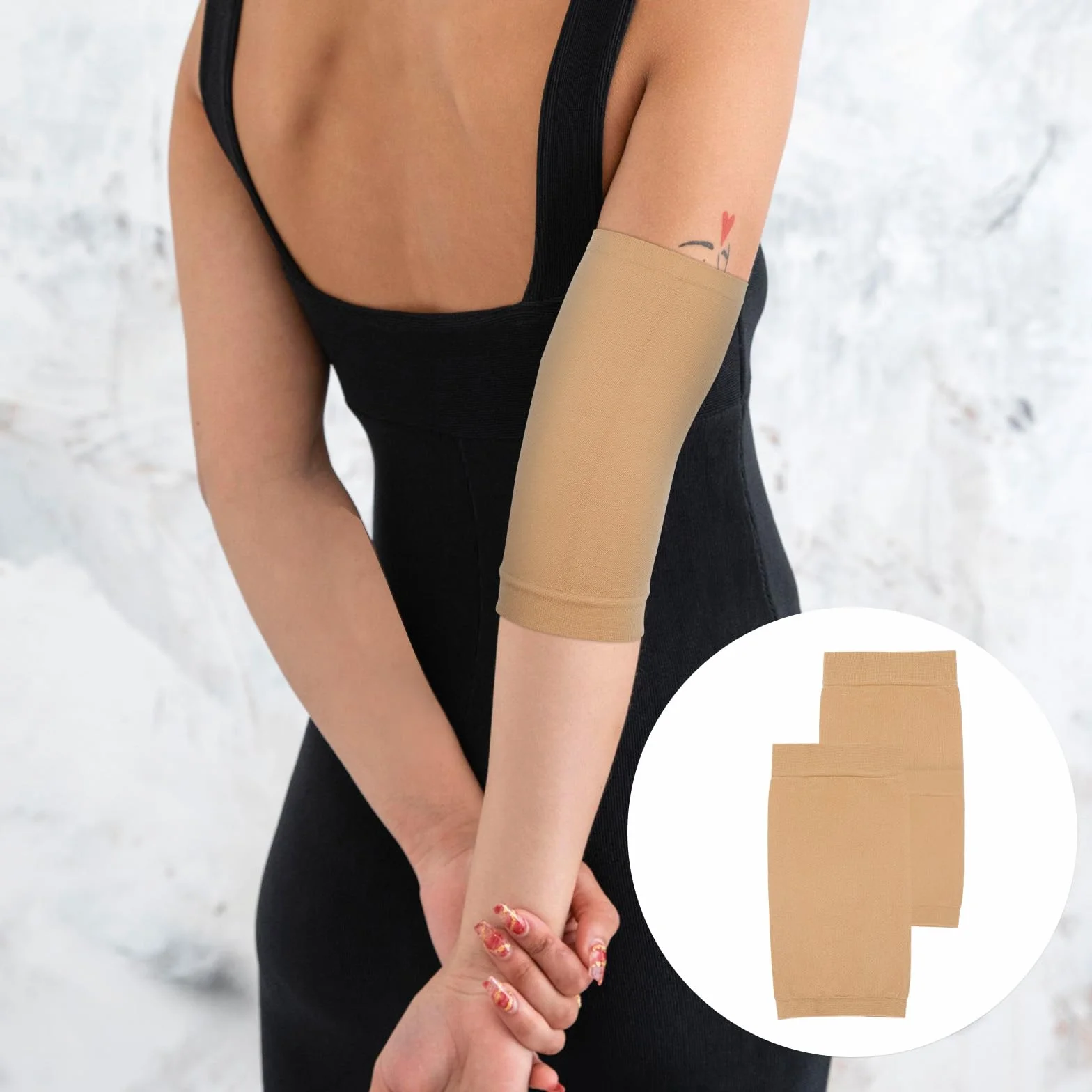 Couvre-tatouages avant-bras manchettes protection solaire lot de 2 paires