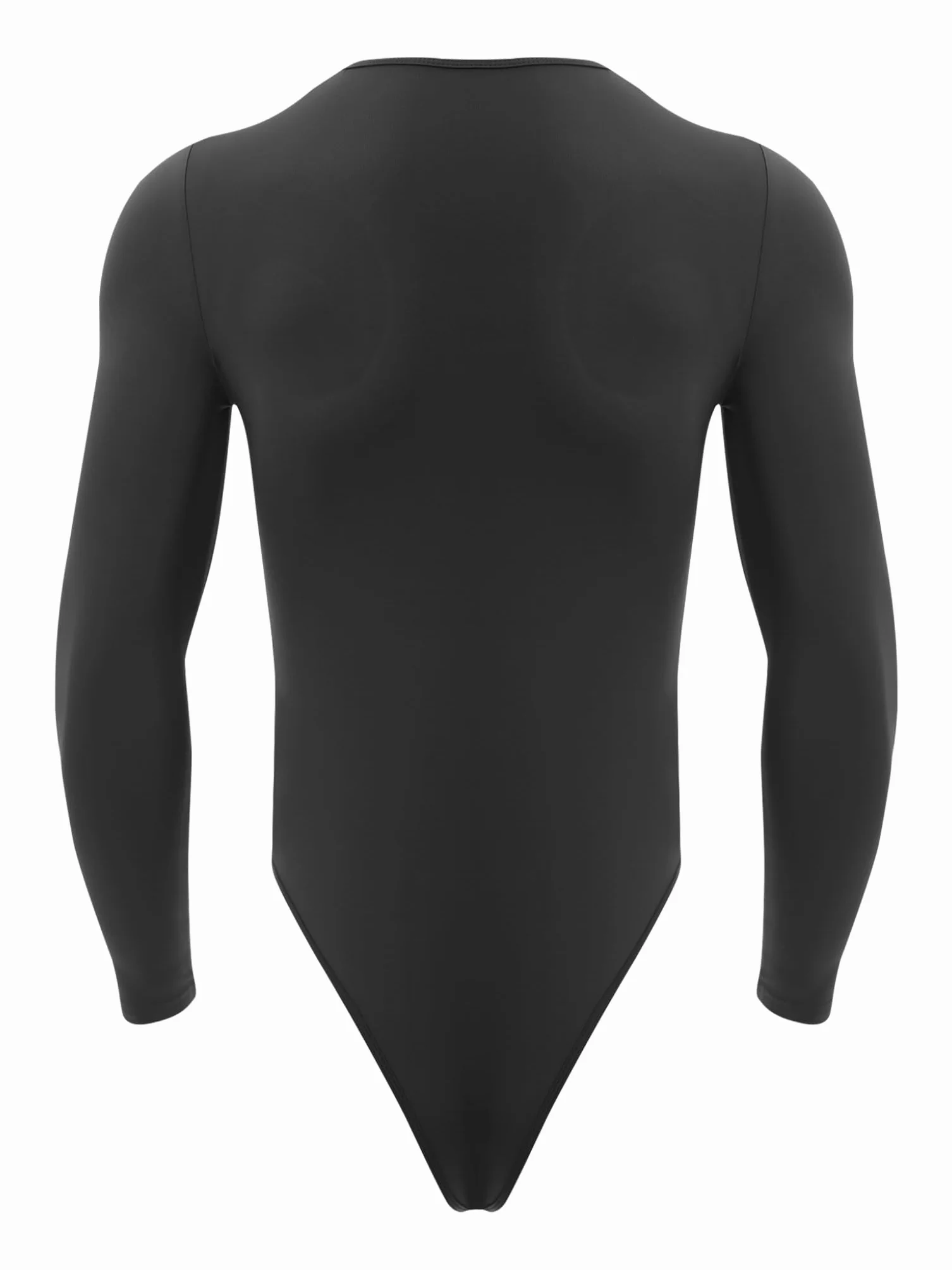 Body String Homme Justaucorps Danse Sport Combinaison Manches Longues Noir L-XL