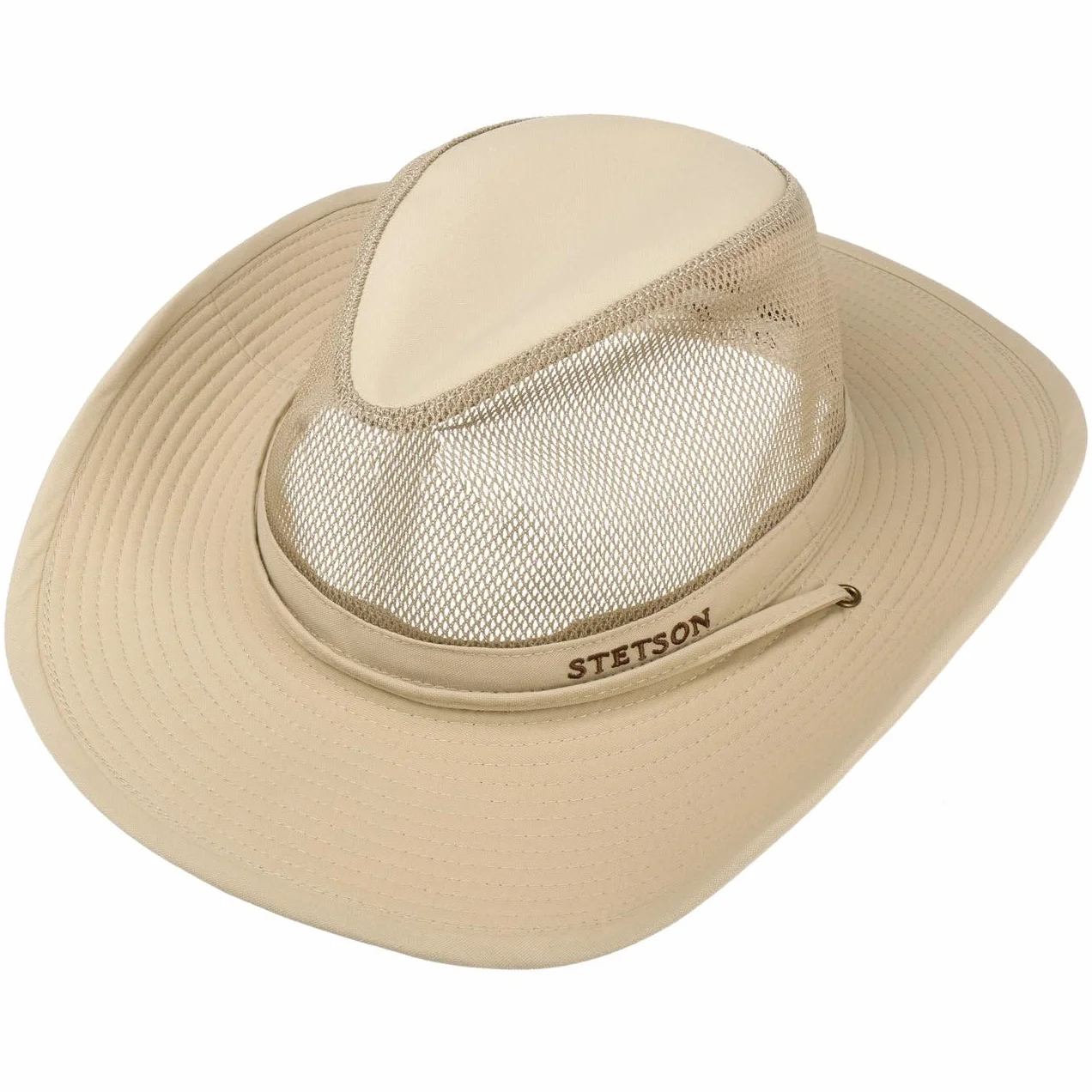 Stetson Chapeau Western Mesh Crown Homme - de Peche Soleil Outdoor avec Doublure, jugulaire Printemps-ete