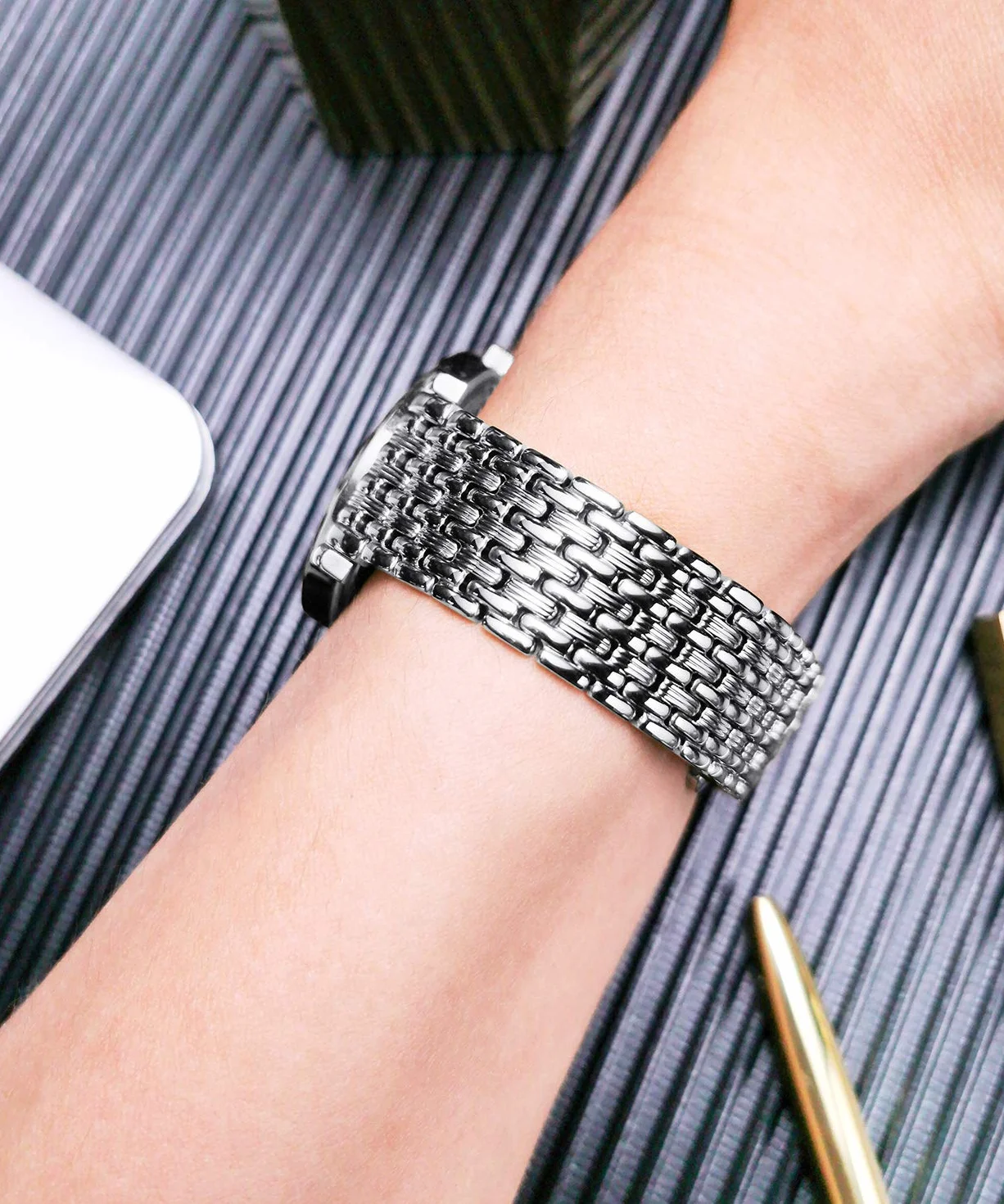 Bracelet de montre en acier inoxydable à mailles ultra fines 12mm 14mm 16mm 18mm 20mm 22mm pour femme
