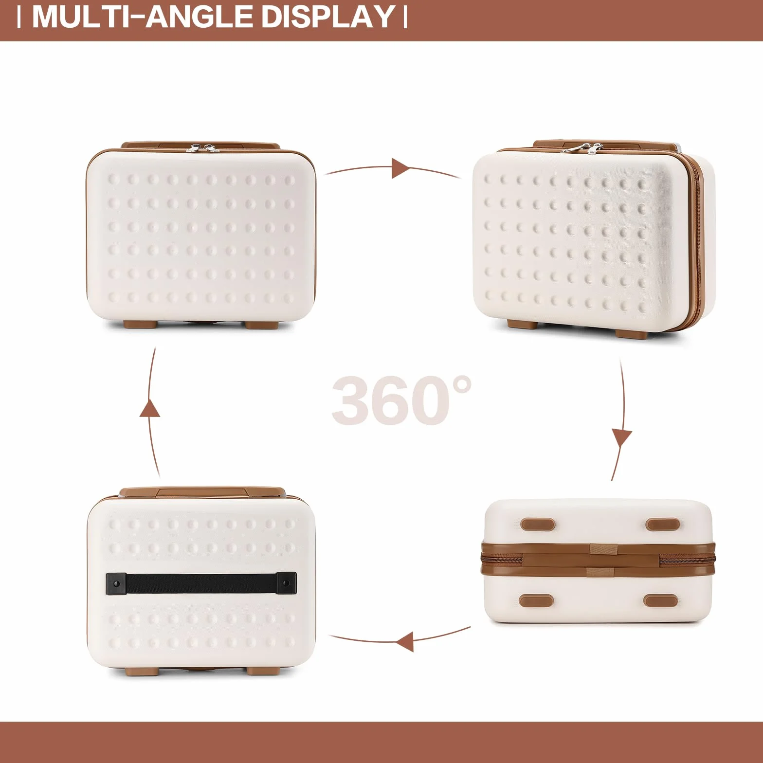 Kono Vanity Case Rigide ABS+PC 31x25x16 cm 11L Voyage Crème