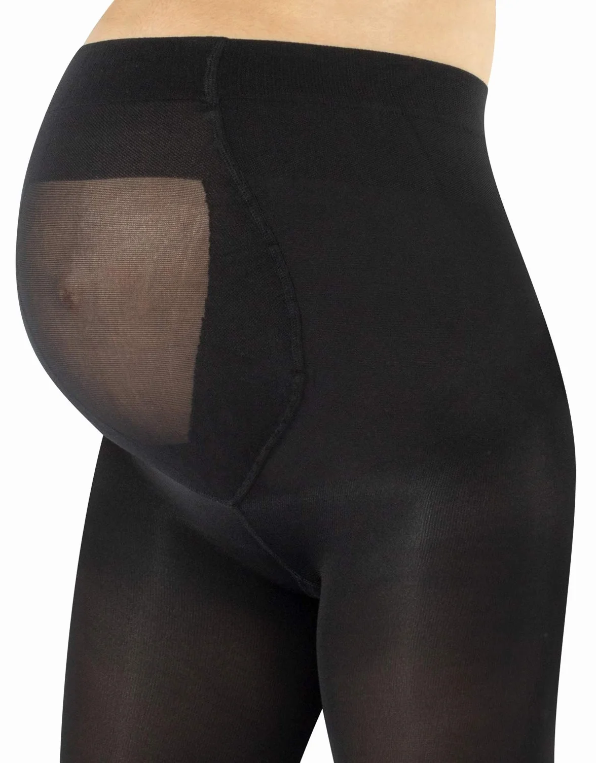 CALZITALY Collants sans Pied de Maternité Leggings Opaque Noir 100 DEN Fabriqué en Italie