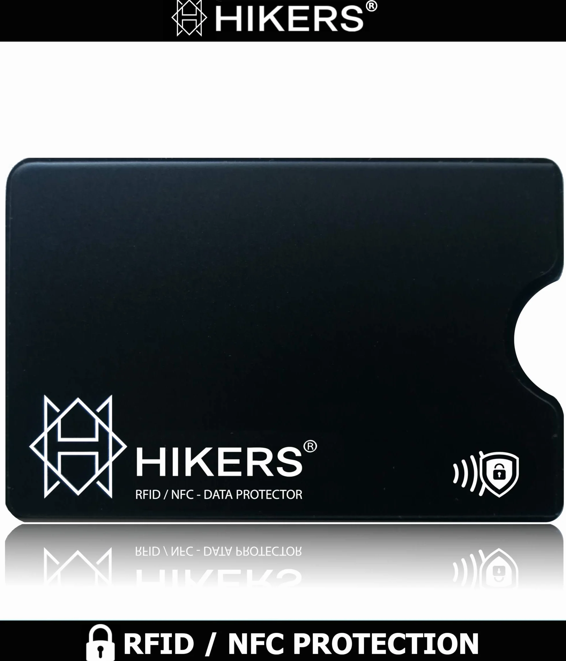 HIKERS Étui Protection Carte Bancaire sans Contact Rigide Lot de 3 Anti RFID NFC pour Carte de Crédit CB Blocage RFID Noir