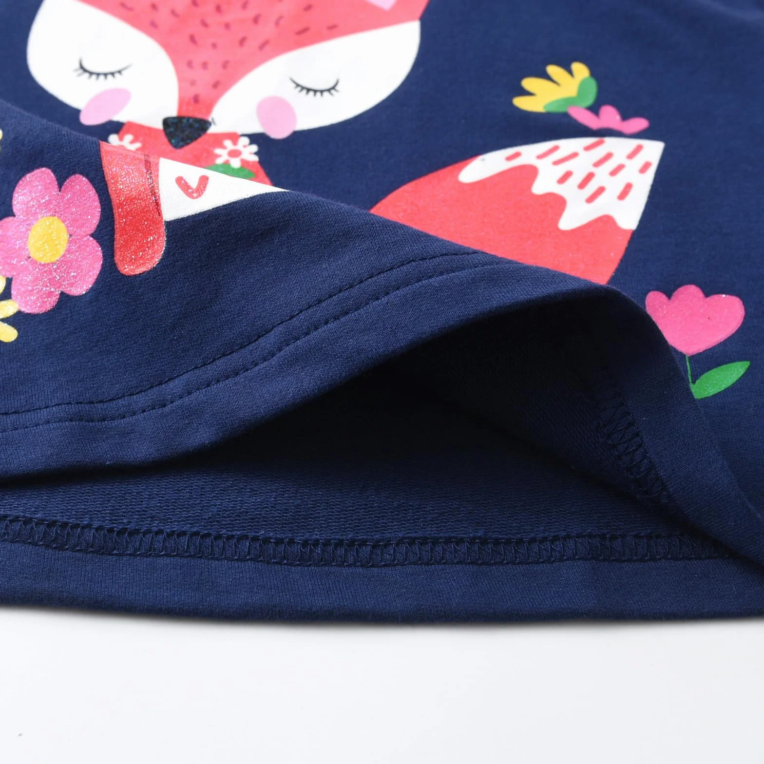 VIKITA Sweatshirt Enfant Broderie Fleur Capuche Robe Rayée Coton Fille 1-8 Ans