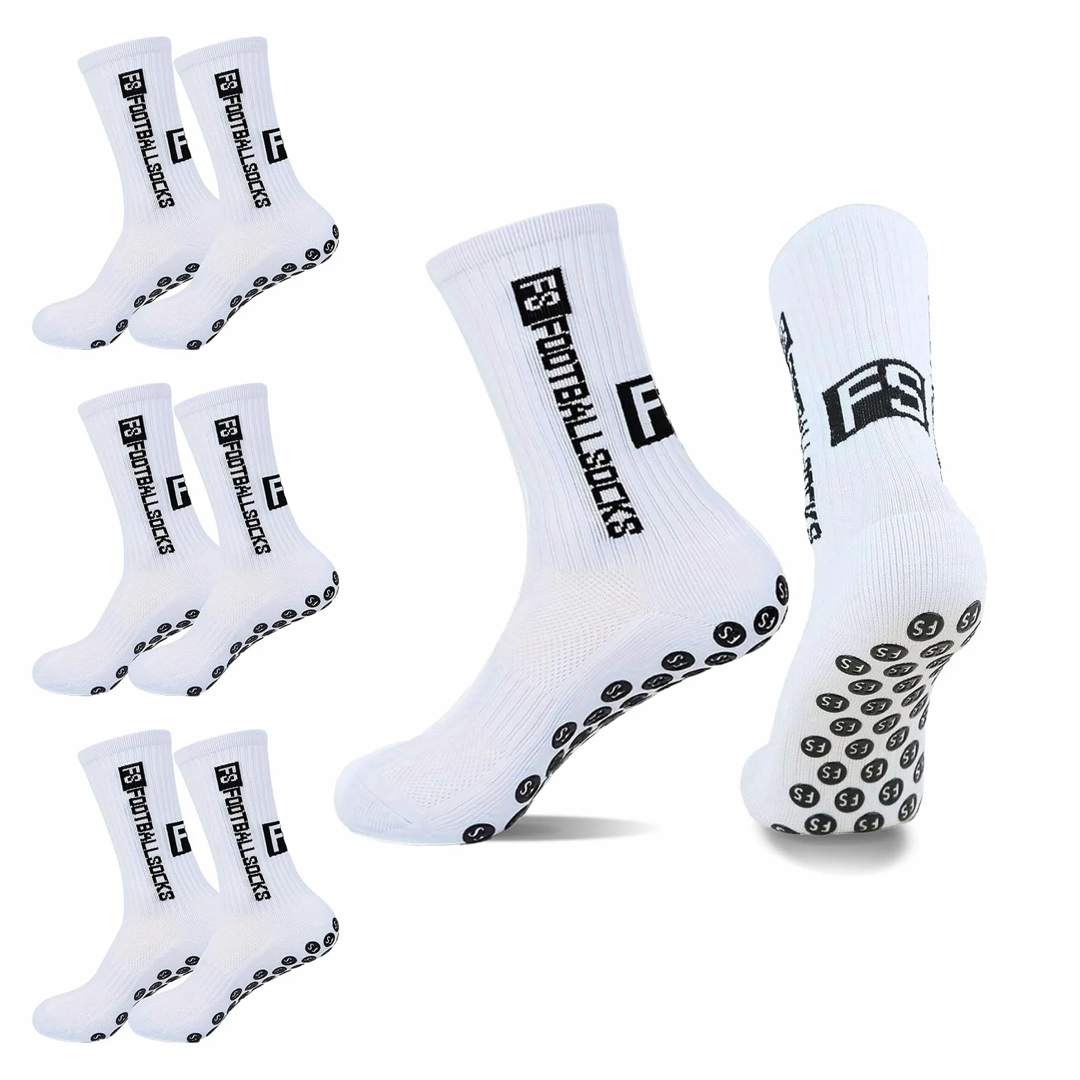 Chaussettes Foot Enfant Antidérapantes Orteils Renforcés Maille Respirante 3 Paires