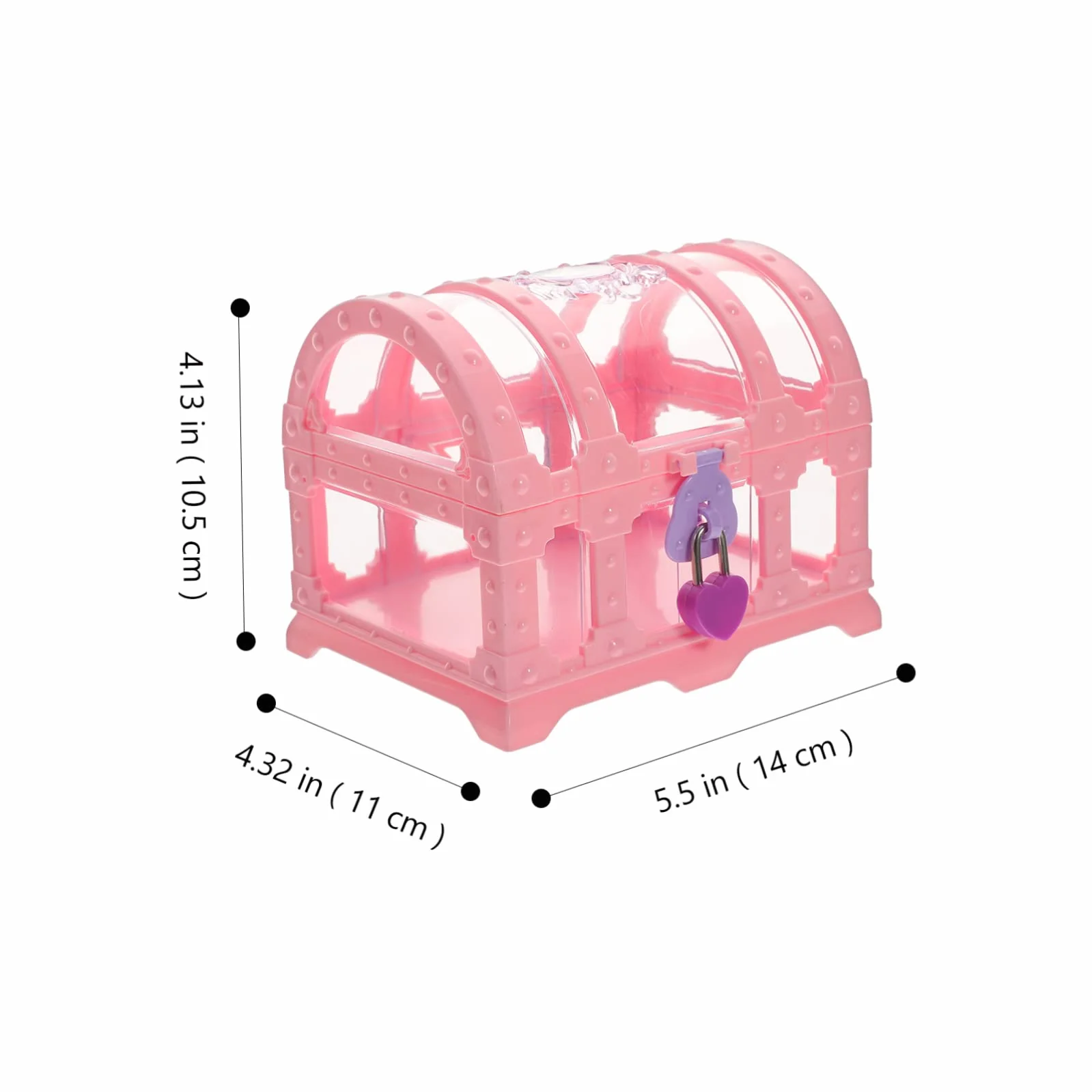 Coffre Trésor Pirate pour Enfants avec Serrure Boîte à Jouets et Bijoux Compacte 5.51 x 4.33 x 4.13 Pouces