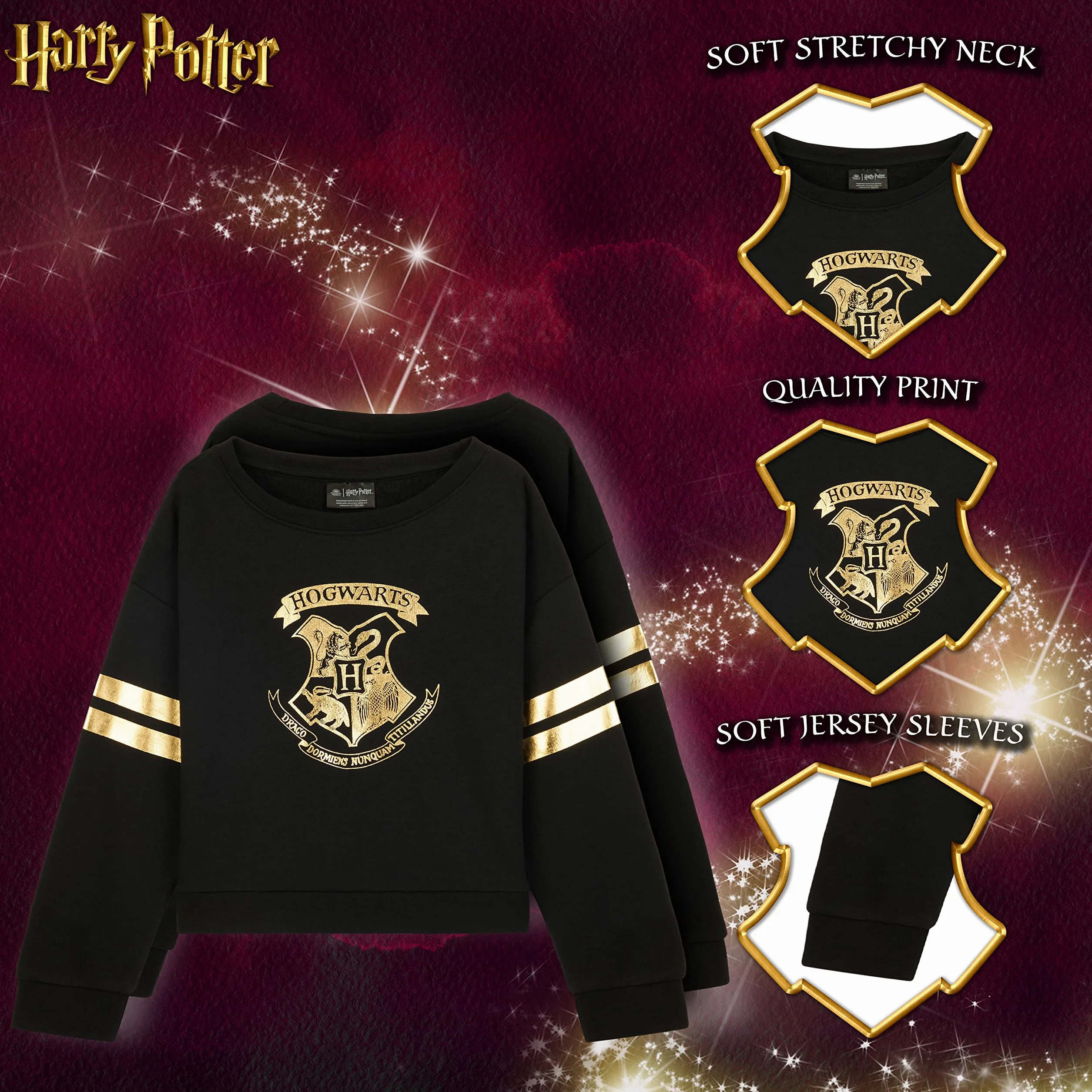 Harry Potter Sweatshirt Doux Confortable Hogwarts Cadeau Fille