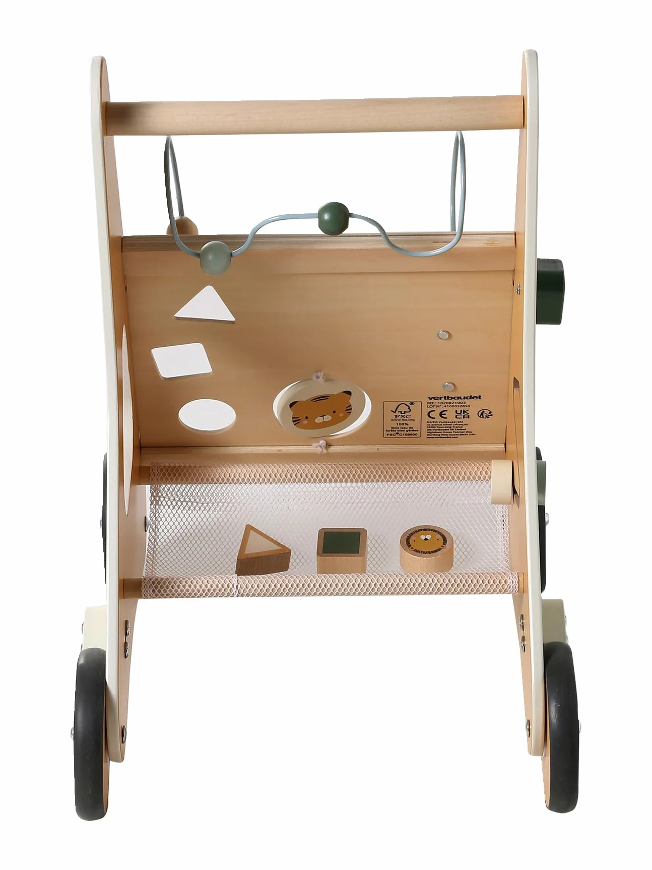 VERTBAUDET Chariot de Marche en Bois FSC® Tanzanie avec Freins