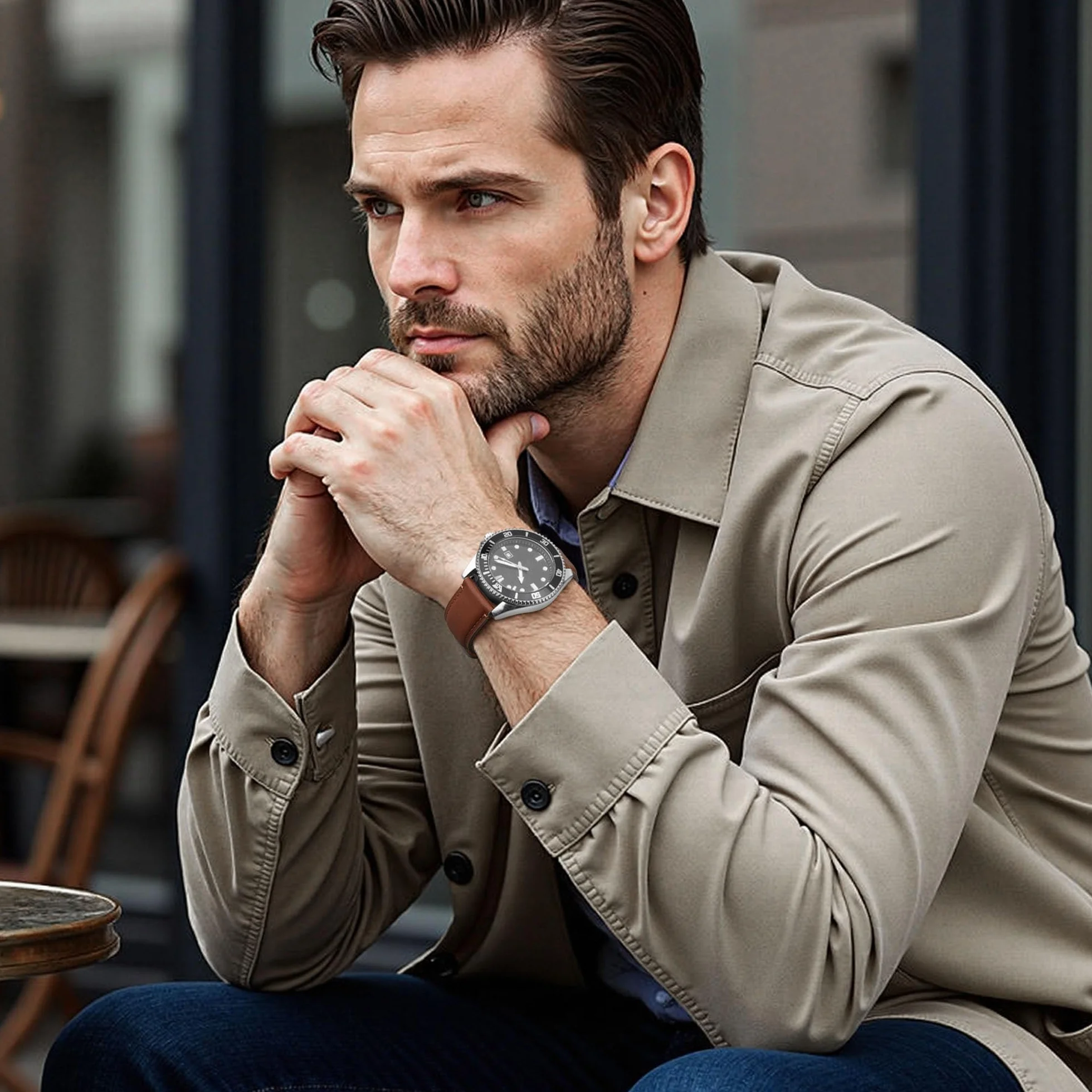 Fullmosa Bracelet de Montre en Cuir 22mm 20mm 24mm 19mm 18mm Remplacement Universel Homme Femme