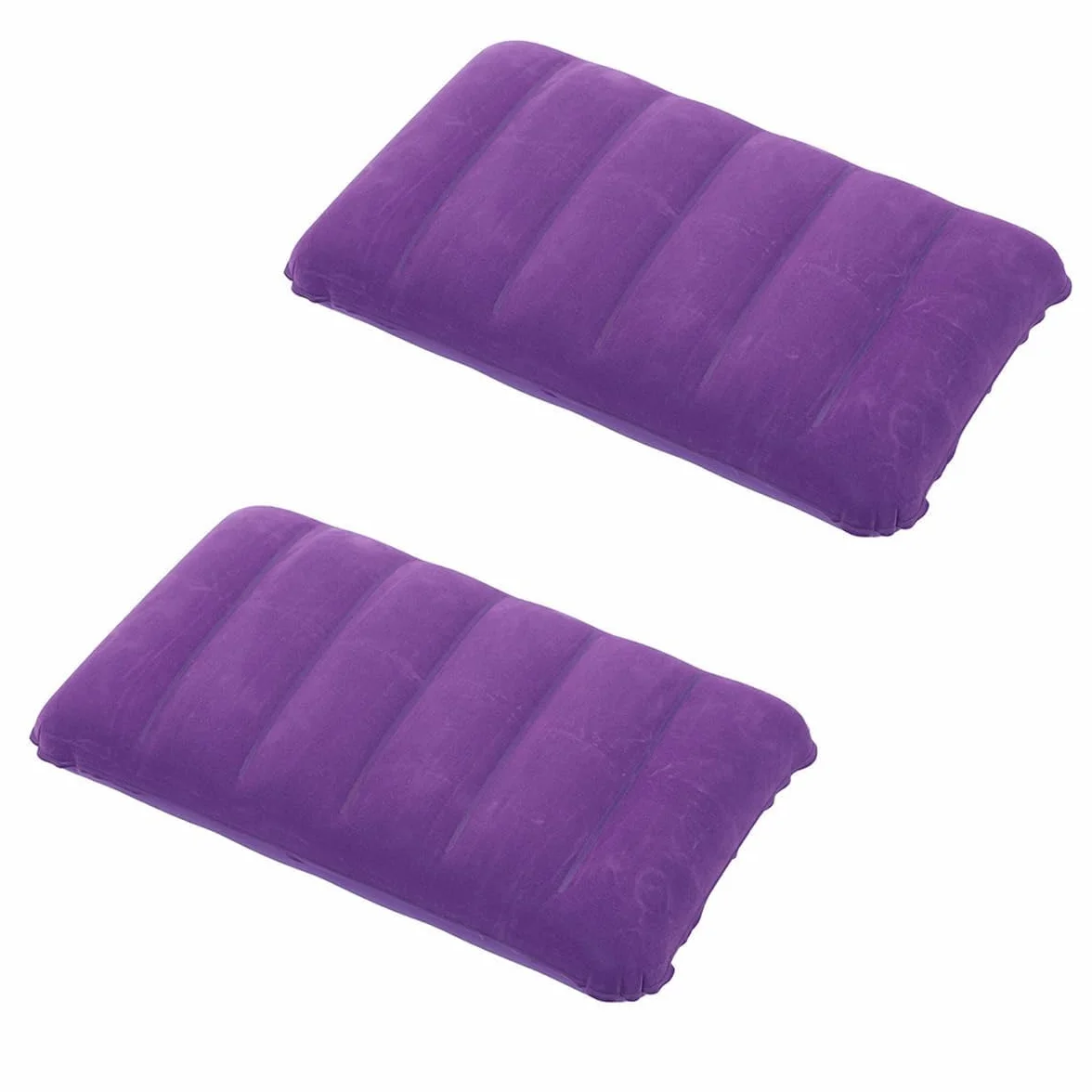 Coussin de Plage Gonflable Portable Léger Oreiller Voyage Violet