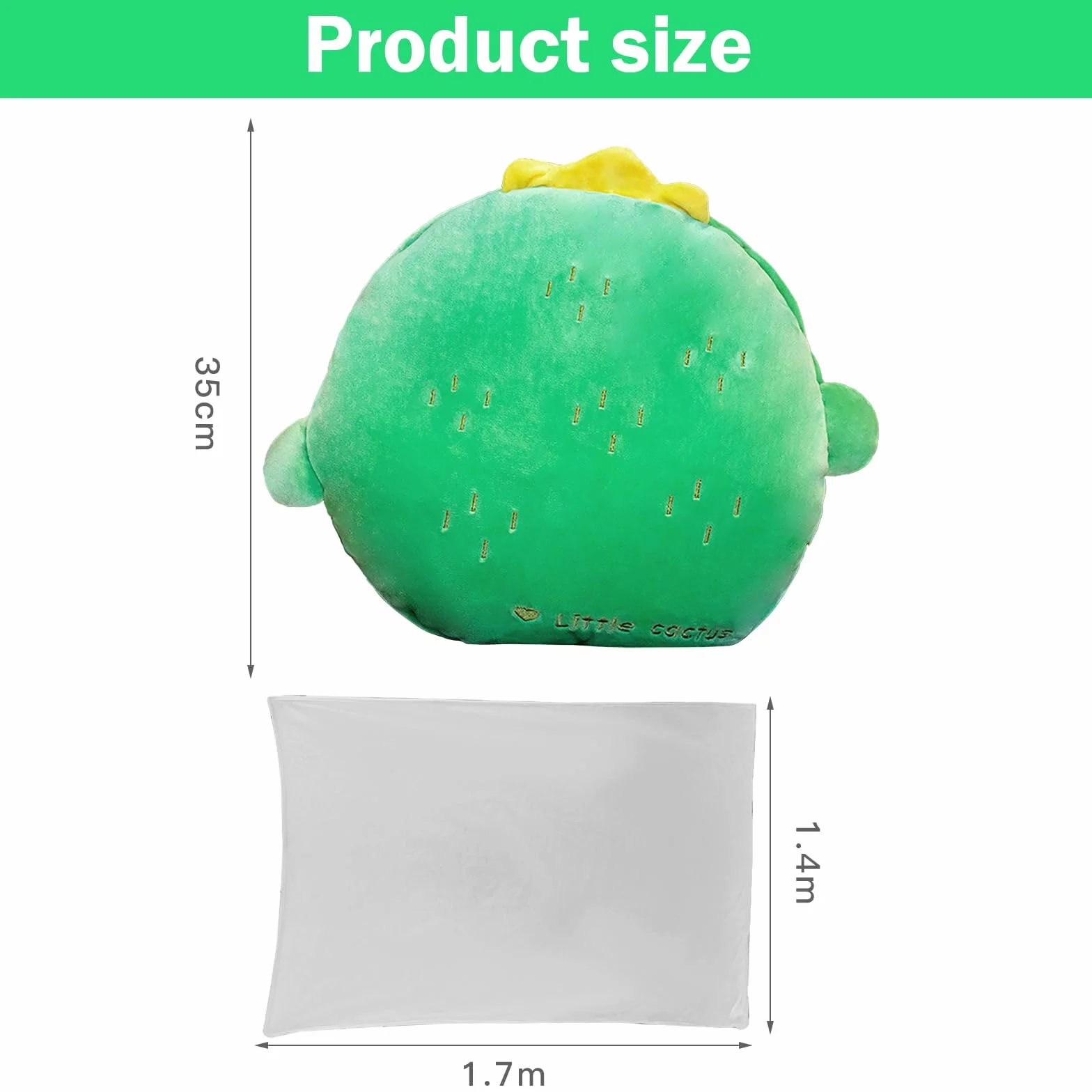 MeYuxg Couverture de Voyage 3 en 1 avec Housse Oreiller Coussin de Dossier Voiture Enfants Adultes Cadeaux Doux Cactus
