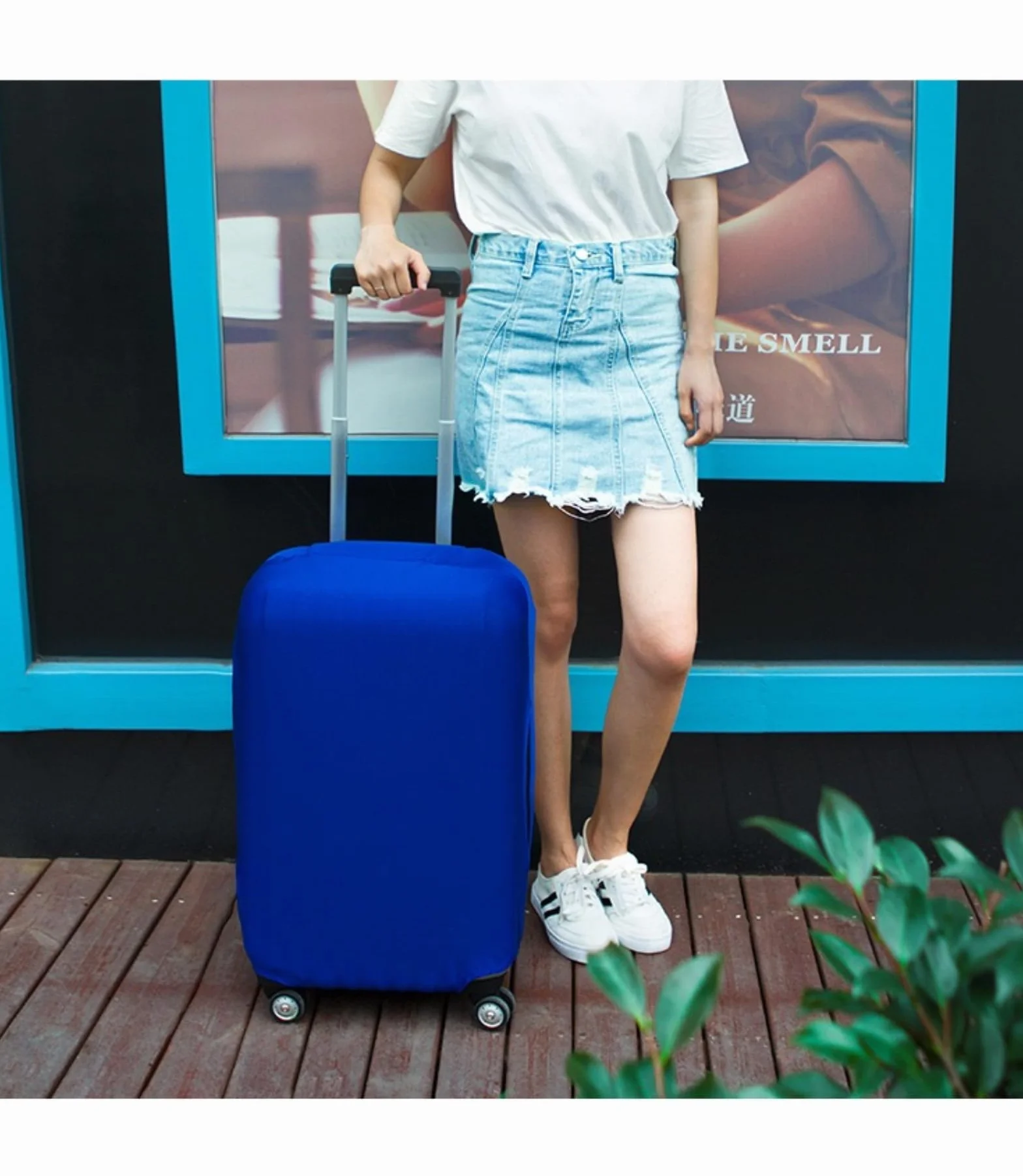 Elastique Housse Protection Valise pour Bagages 26-28 inch Gris