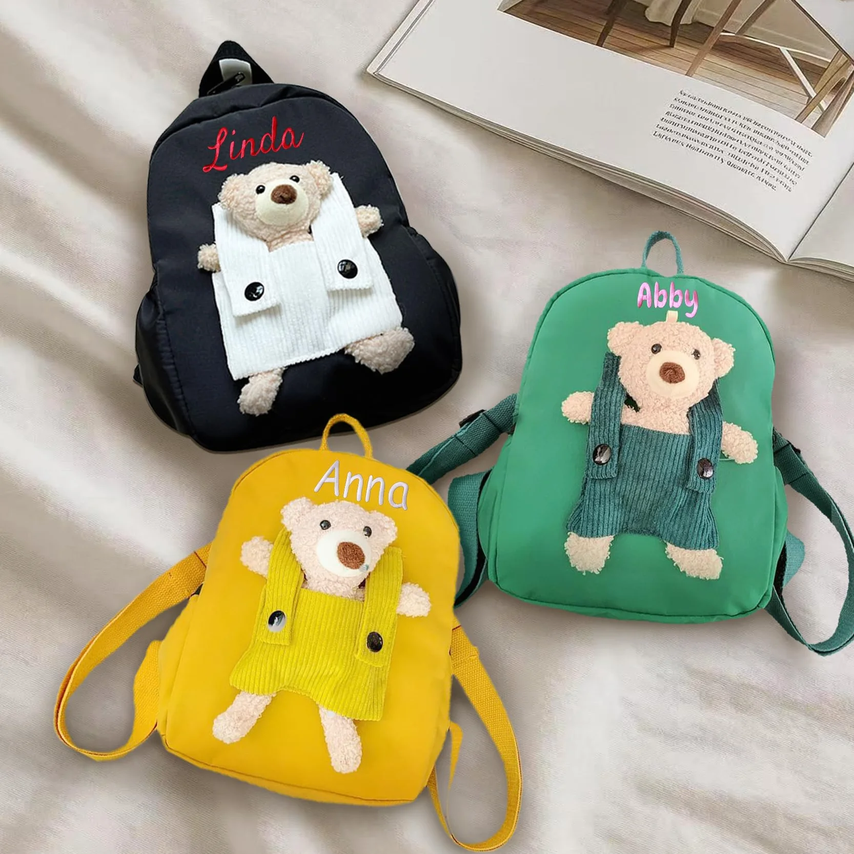 Cartable Primaire Personnalisé avec Prénom pour Garçon et Fille Voyage Maternelle