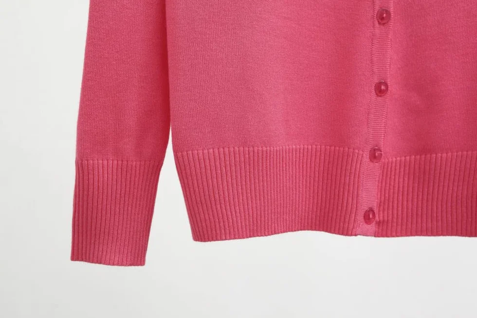Cardigan Femme Rose Rouge Ultra Doux Léger Slim Fit Manches Longues Pull Tricoté XXL