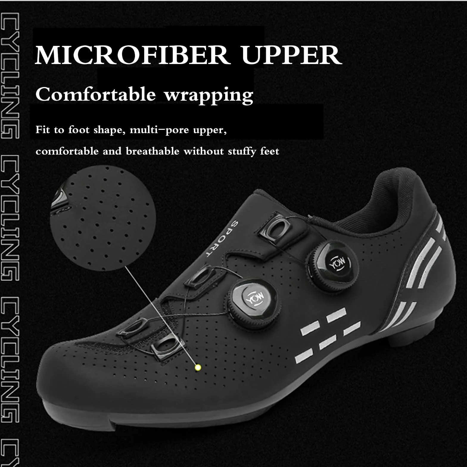 Chaussures de Cyclisme Femme, Semelle Dure, Vélo Route et Montagne