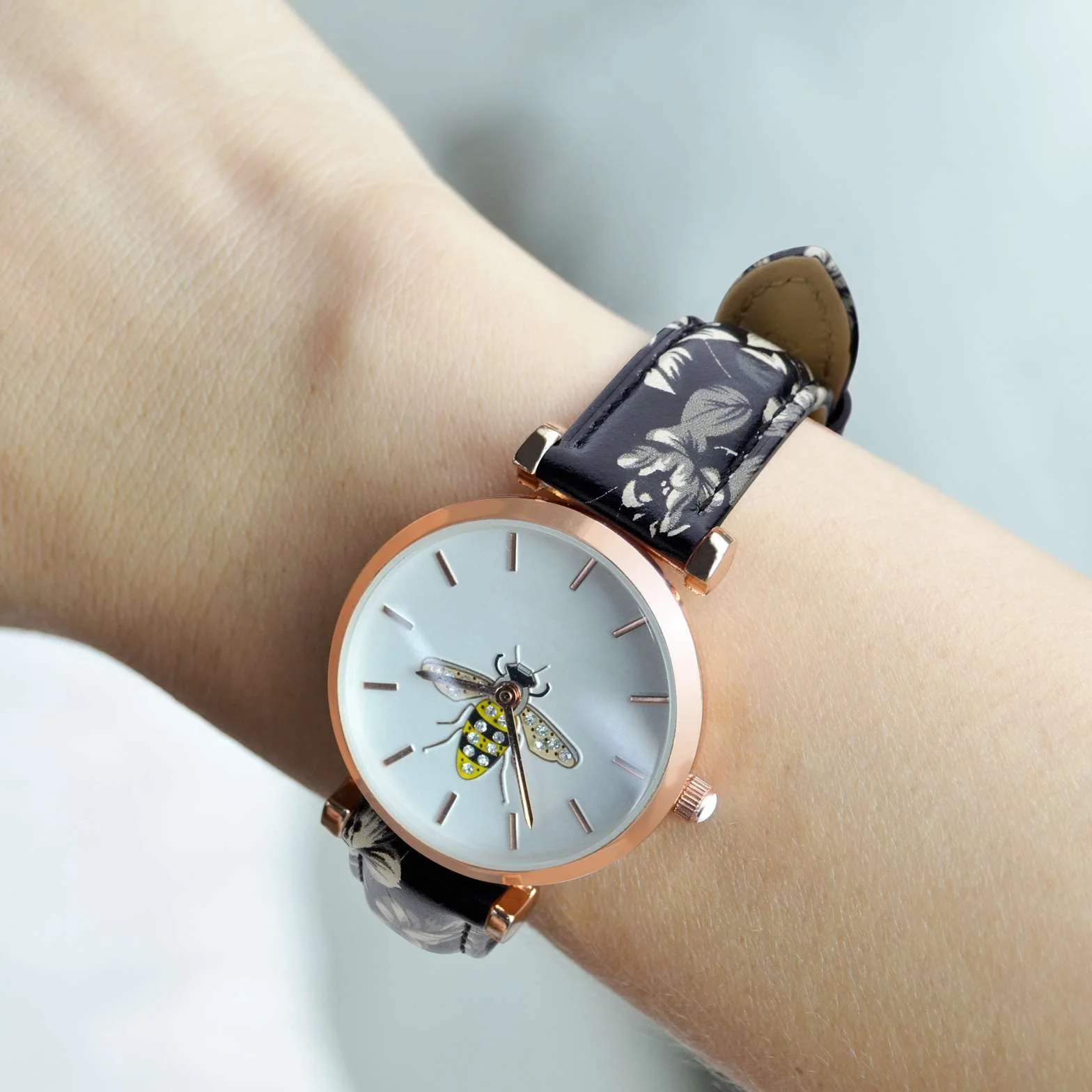 WOCCI Montre Bracelet Cuir Véritable Boucle Acier Inoxydable 18mm 20mm 22mm