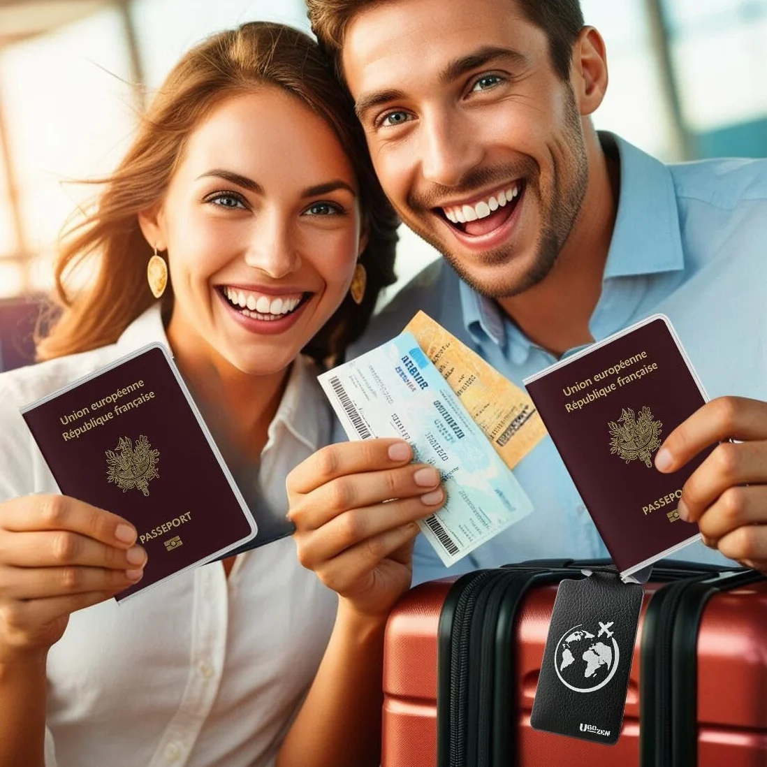 Lot de 2 Étuis Passeport Transparent en PVC Souple Cristal Fabriqué en France