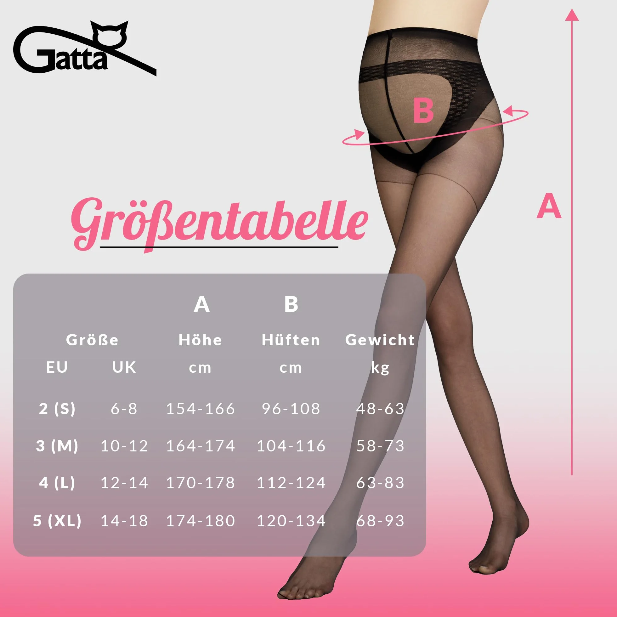 Gatta Body Protect Collants de maternité élastiques maintien du ventre 20/40/100 DEN