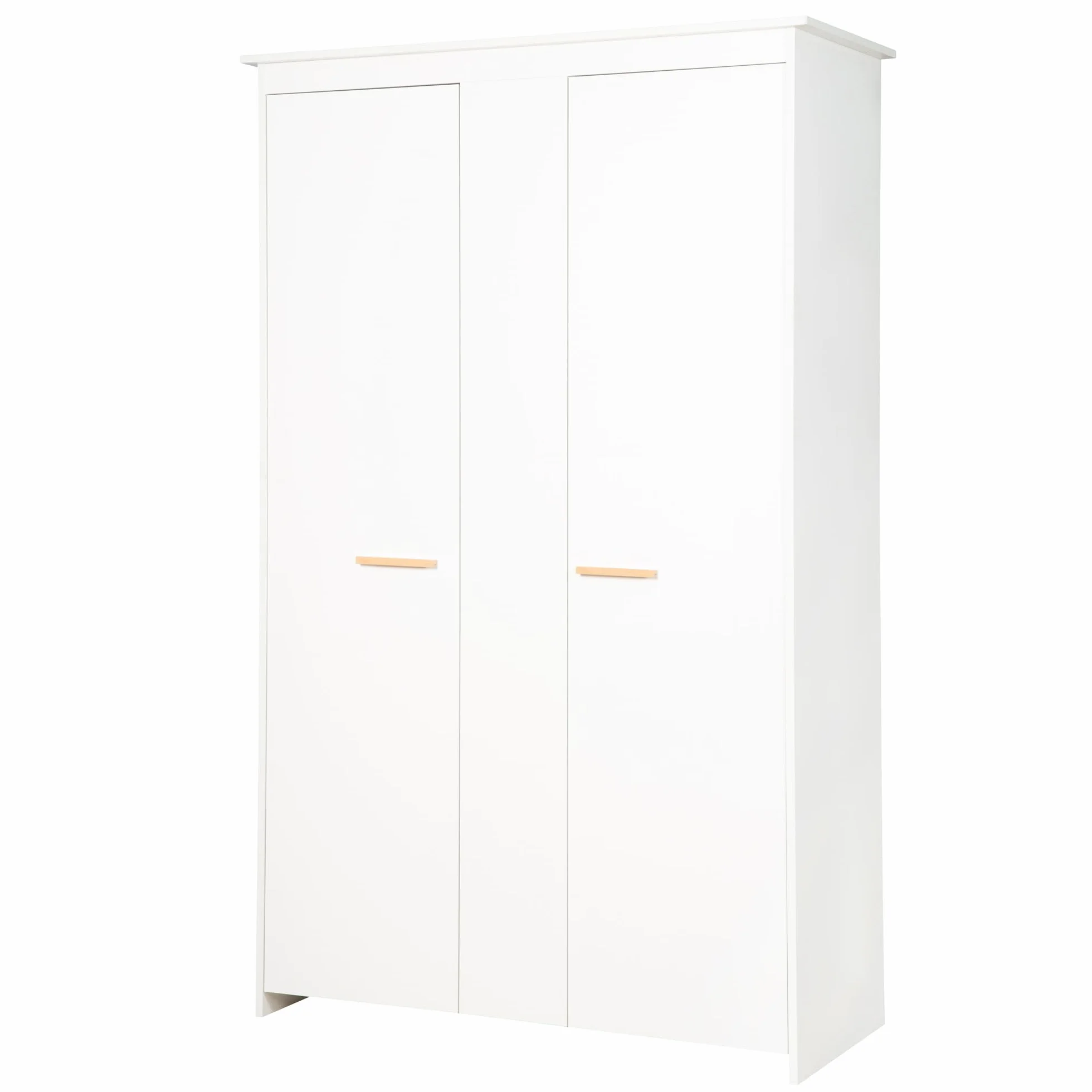 roba Armoire Bébé 2 Portes Anton Bois Blanc avec Penderies et Étagères Fermeture Douce