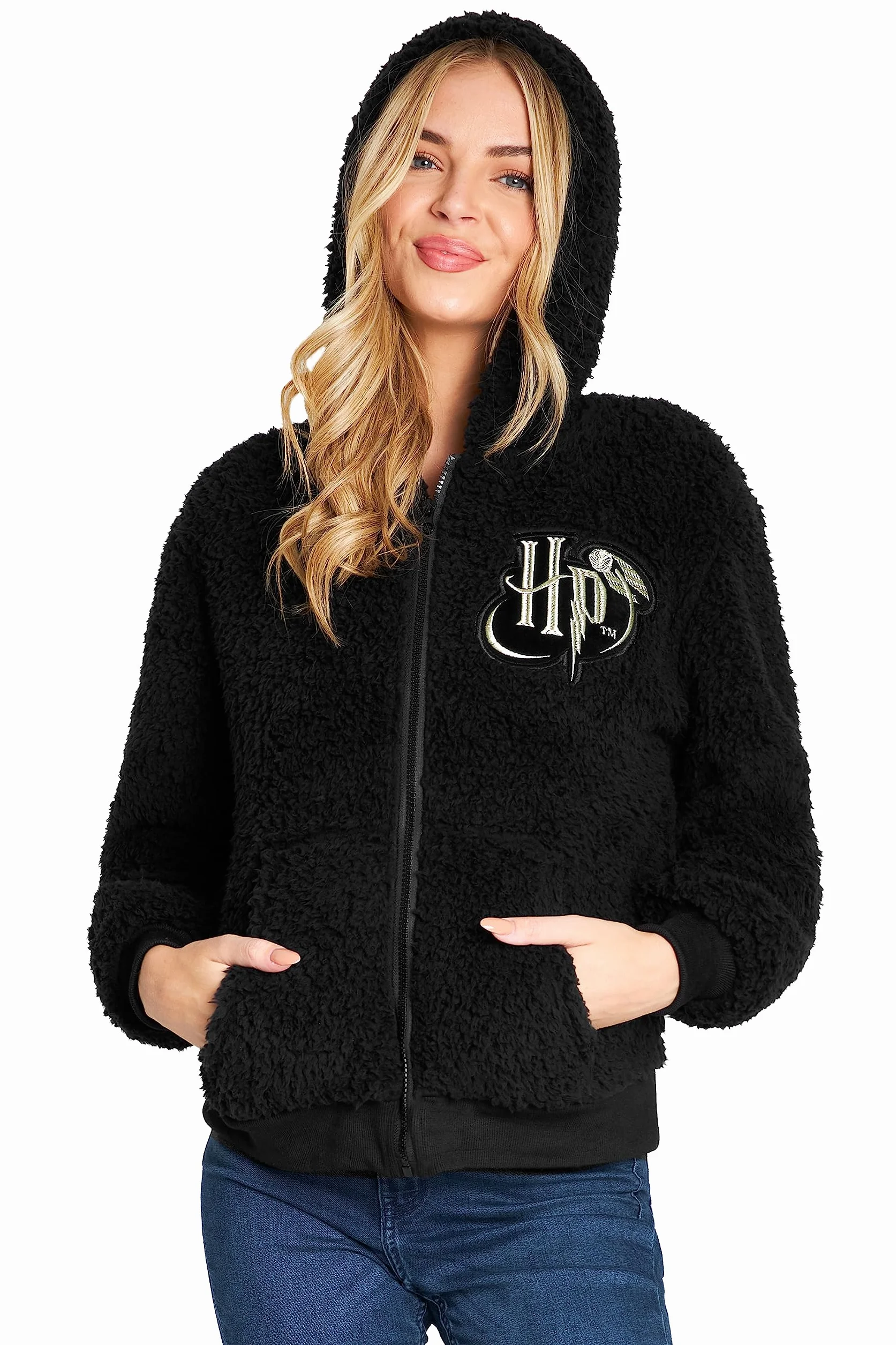 Harry Potter Sweat Zippé Enfant Fille Polaire Sherpa 7-18 Ans