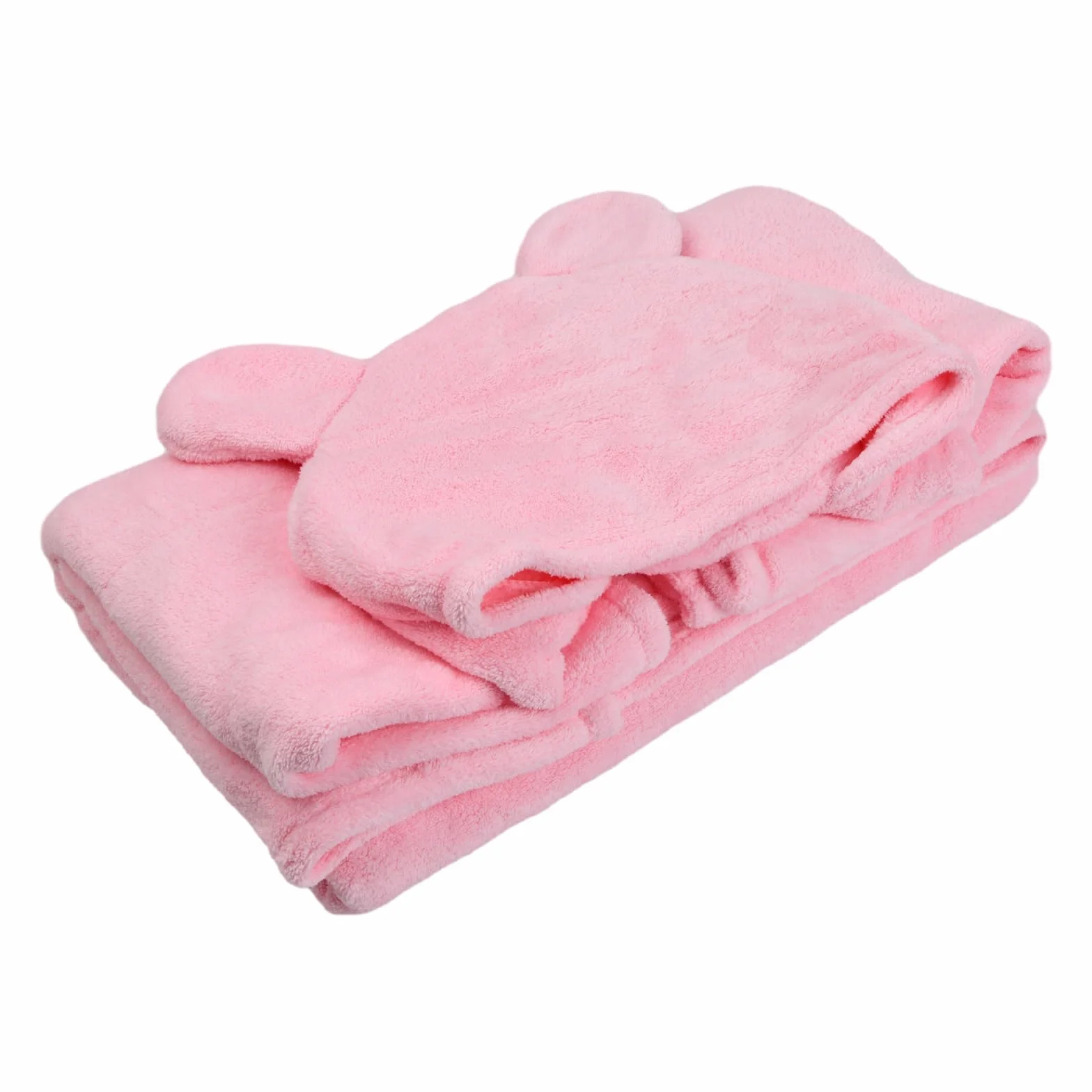 Serviette de Bain Enfant avec Capuche 70x80cm Peignoir Cape Plage Bébé Filles Garçons 0-8 Ans