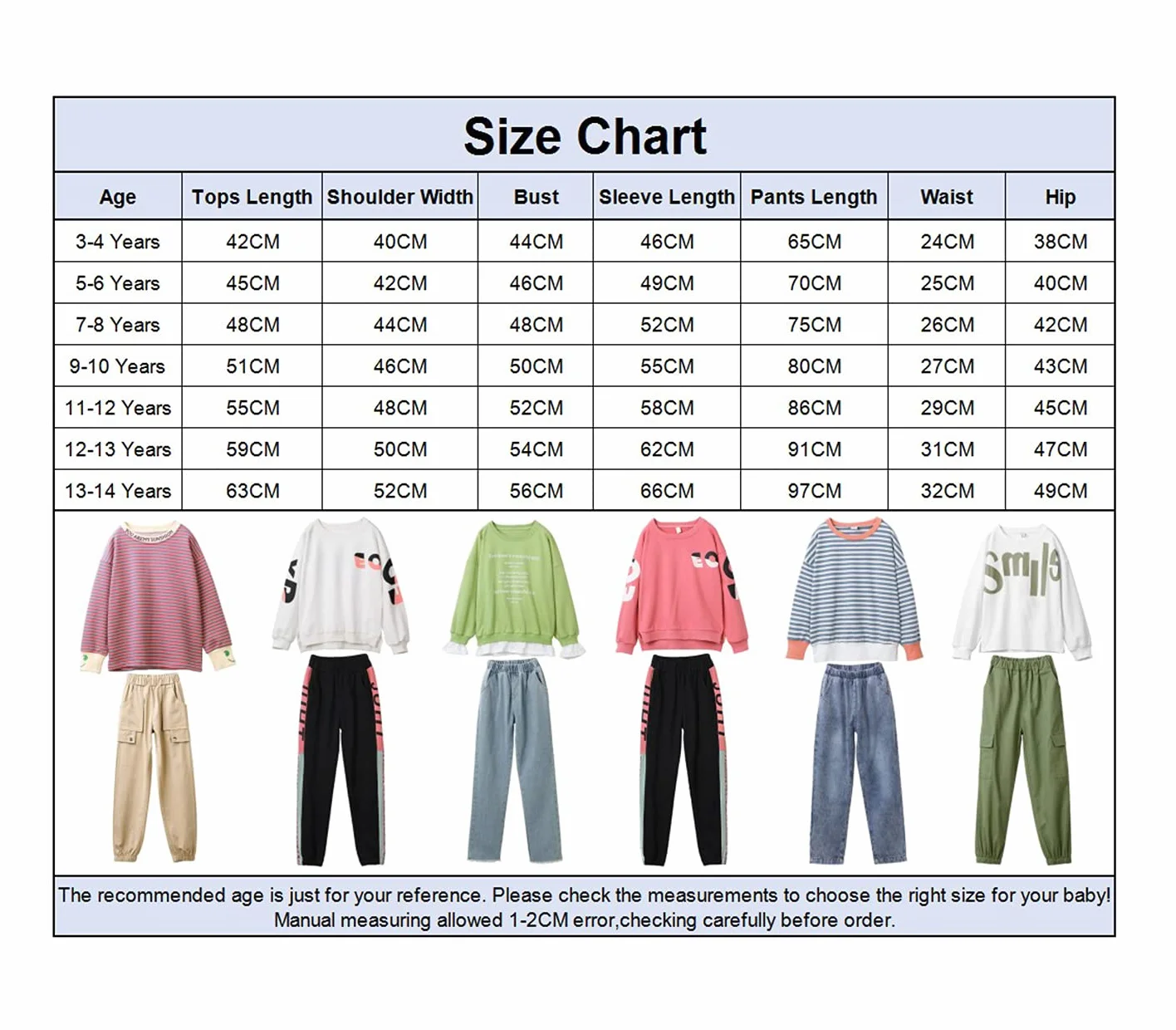 amropi Filles Survêtement Ensembles 2 Pièce Pantalon et Sweats Haut 3-14 Ans
